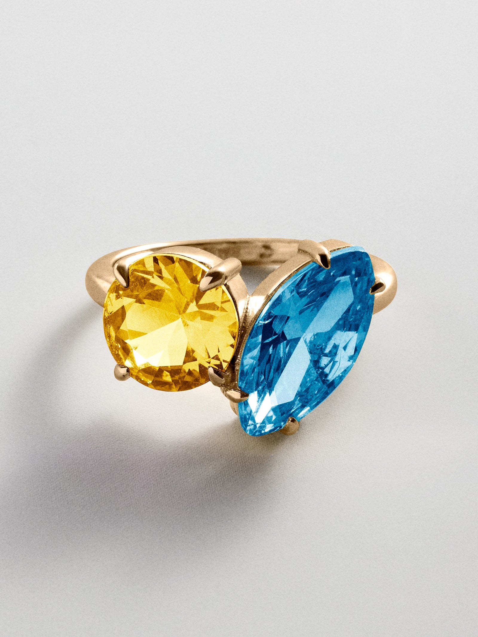 Toi et Moi Custom Birthstone Ring - Gold