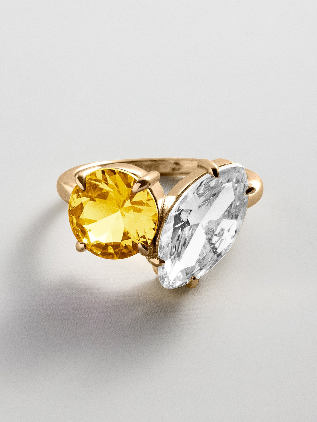 Toi et Moi Custom Birthstone Ring - Gold