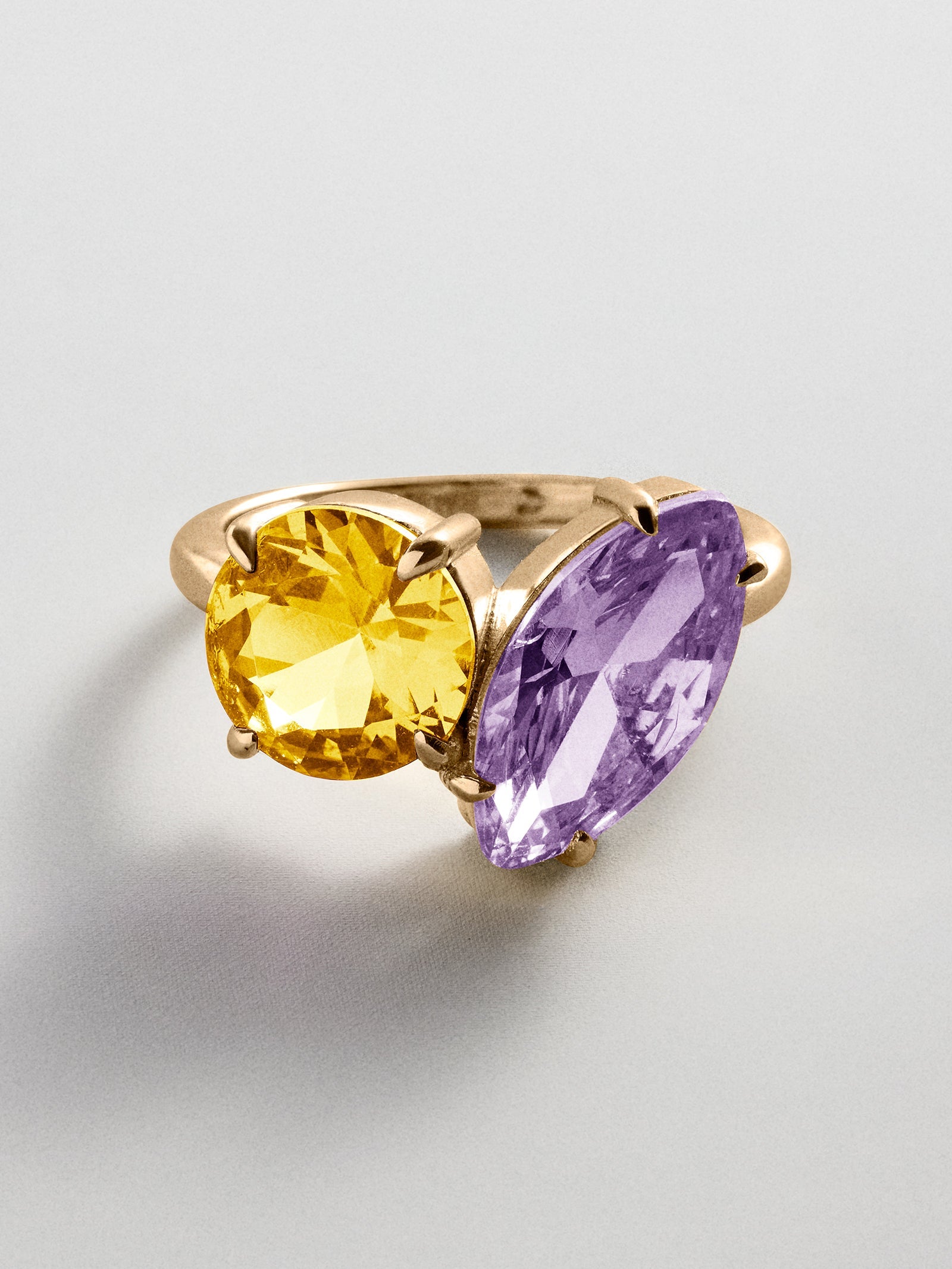 Toi et Moi Custom Birthstone Ring - Gold