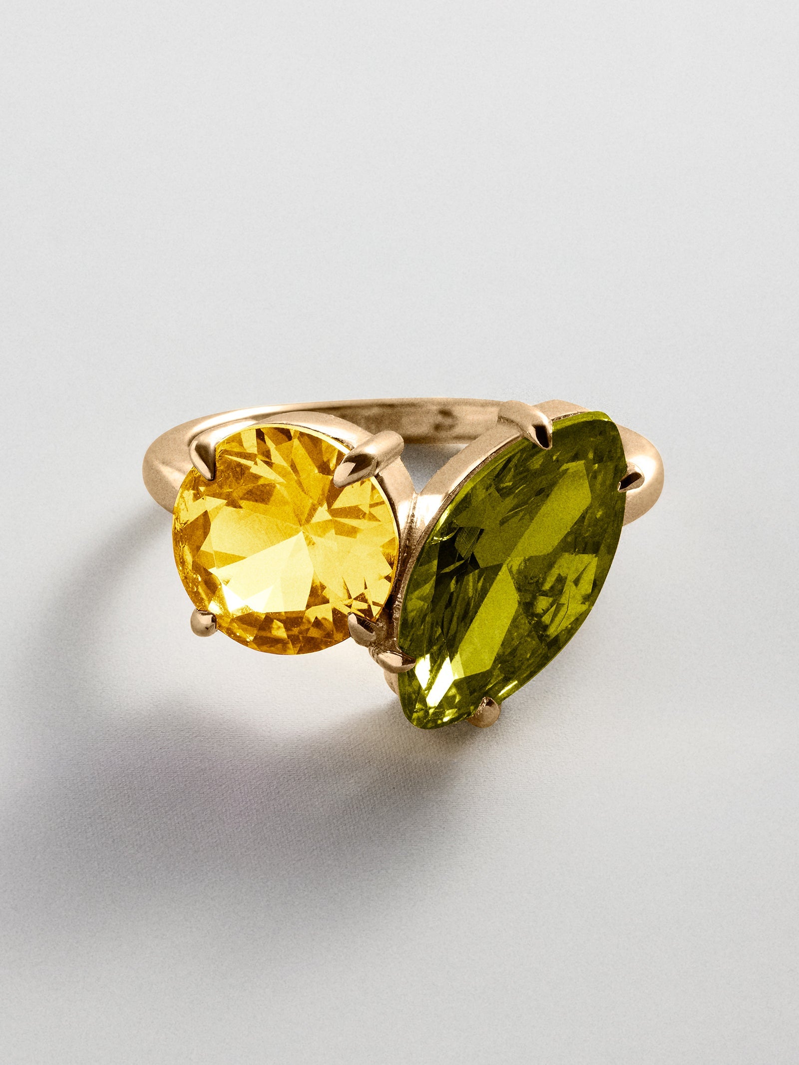 Toi et Moi Custom Birthstone Ring - Gold