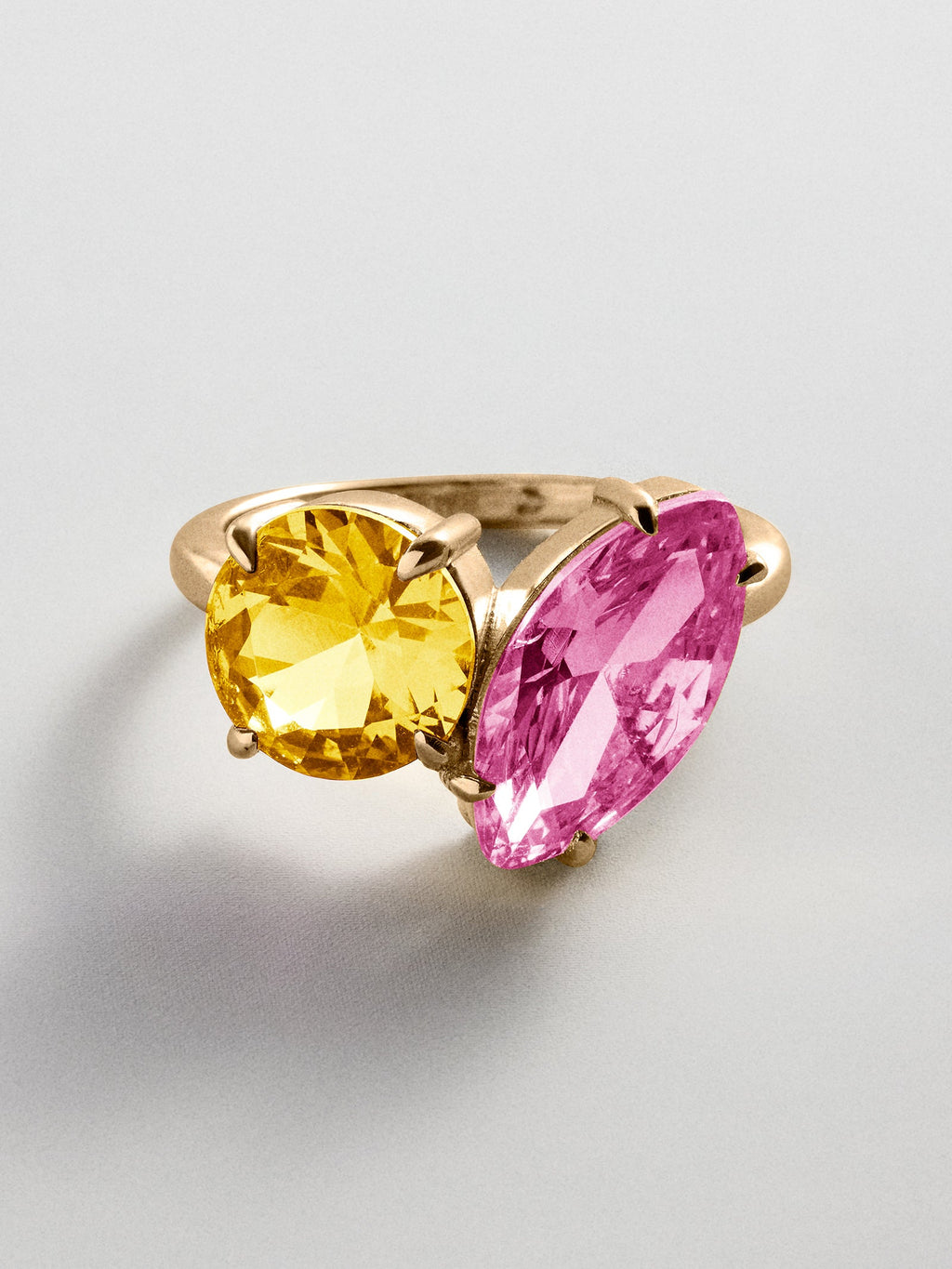 Toi et Moi Custom Birthstone Ring - Gold