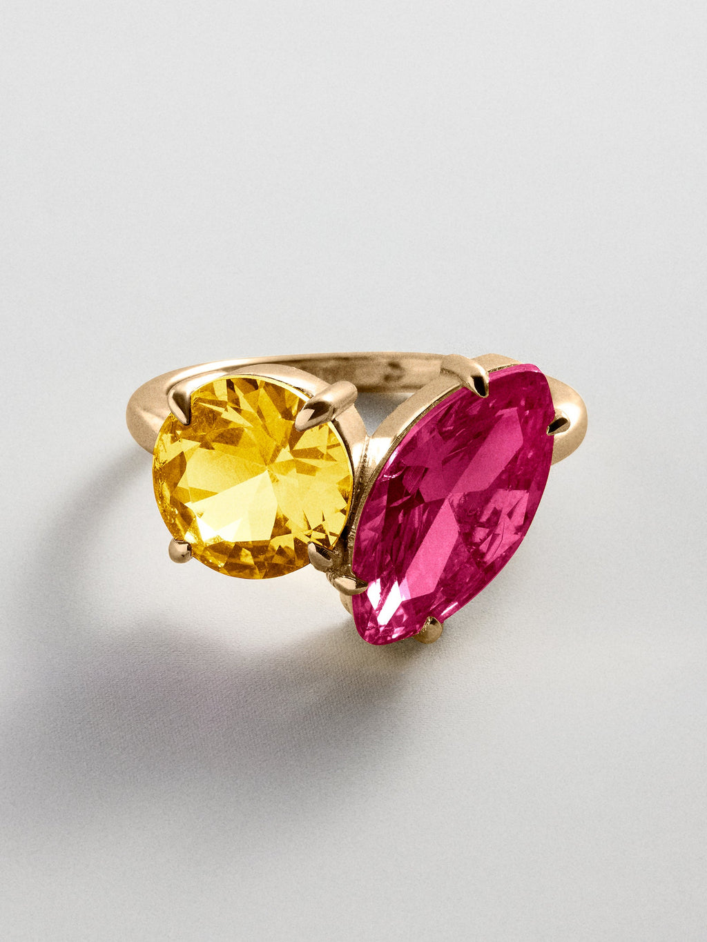 Toi et Moi Custom Birthstone Ring - Gold