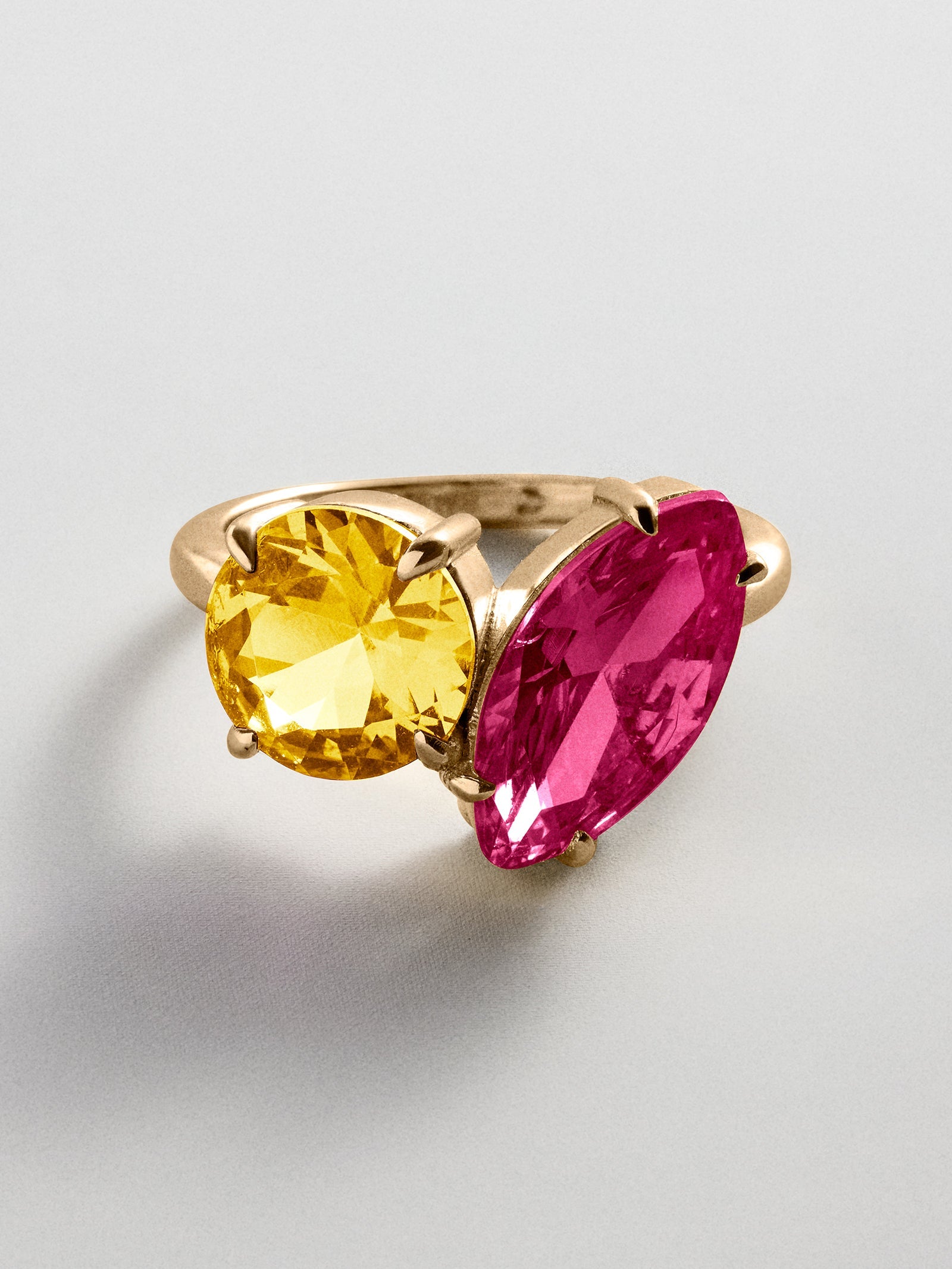 Toi et Moi Custom Birthstone Ring - Gold