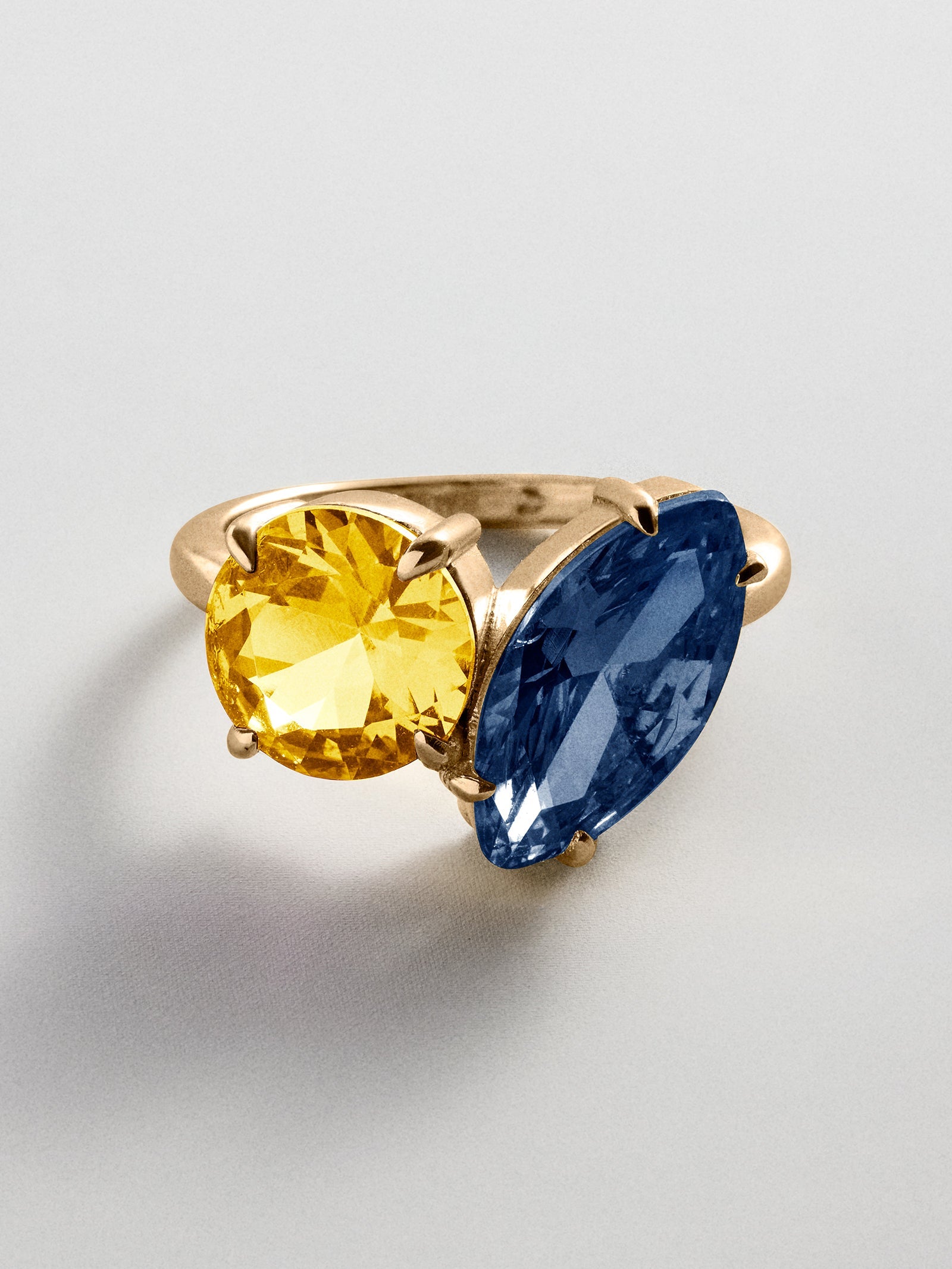 Toi et Moi Custom Birthstone Ring - Gold