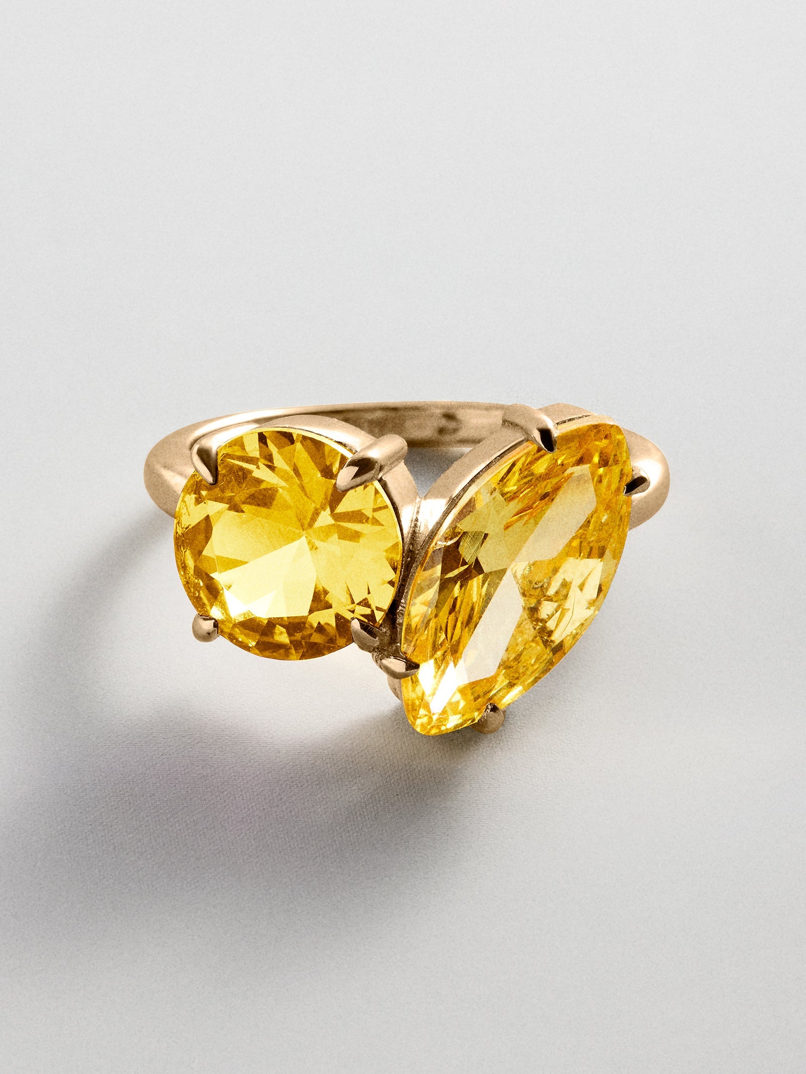 Toi et Moi Custom Birthstone Ring - Gold