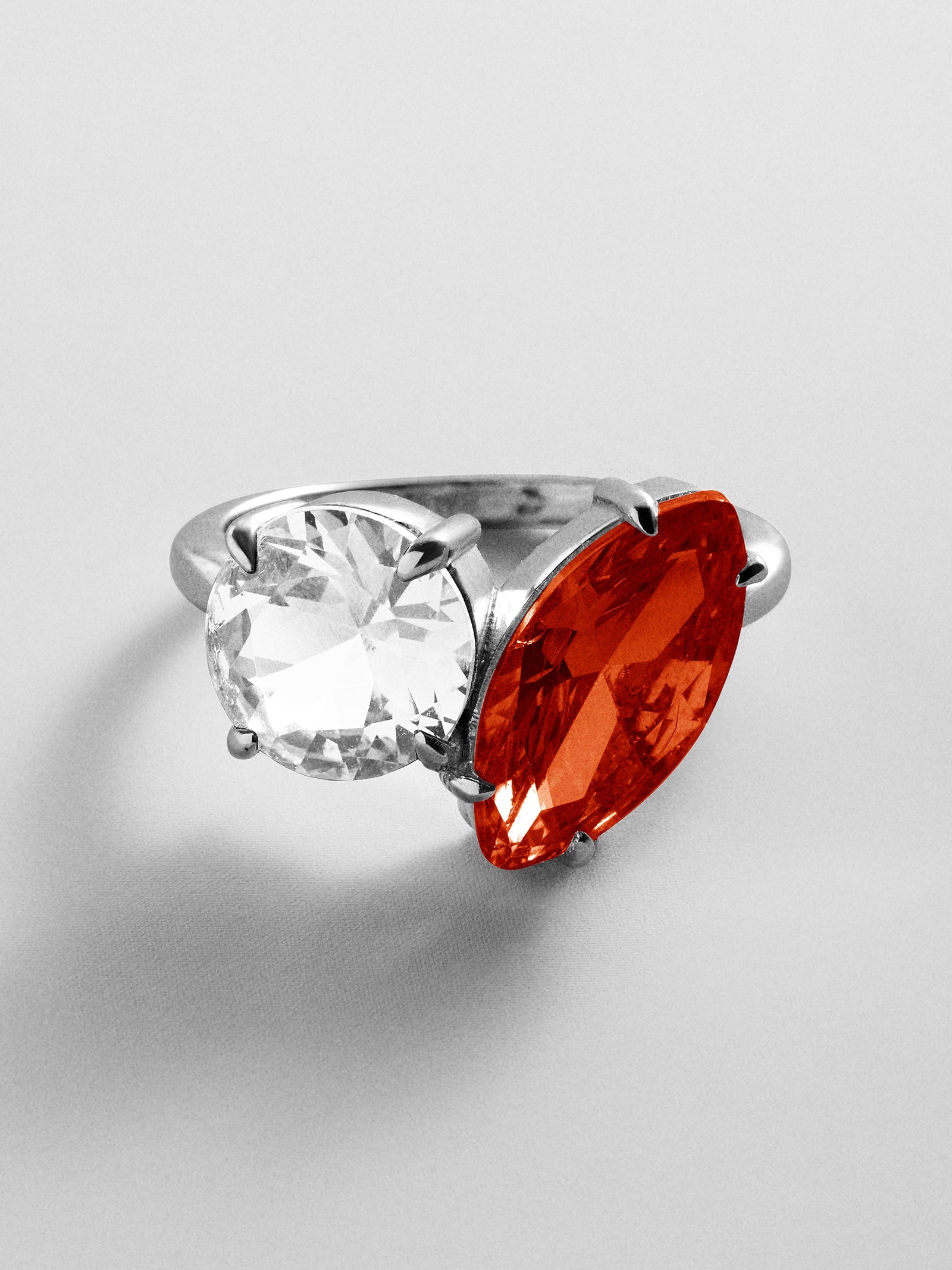 Toi et Moi Custom Birthstone Ring - Silver