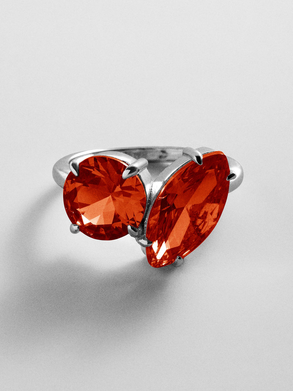 Toi et Moi Custom Birthstone Ring - Silver