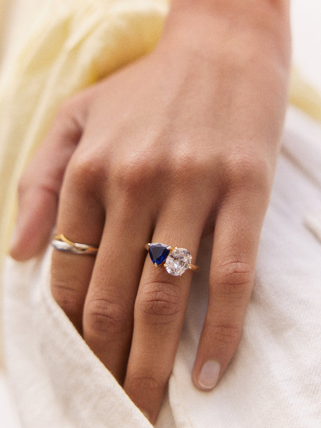 Toi et Moi Custom Birthstone Ring - Gold
