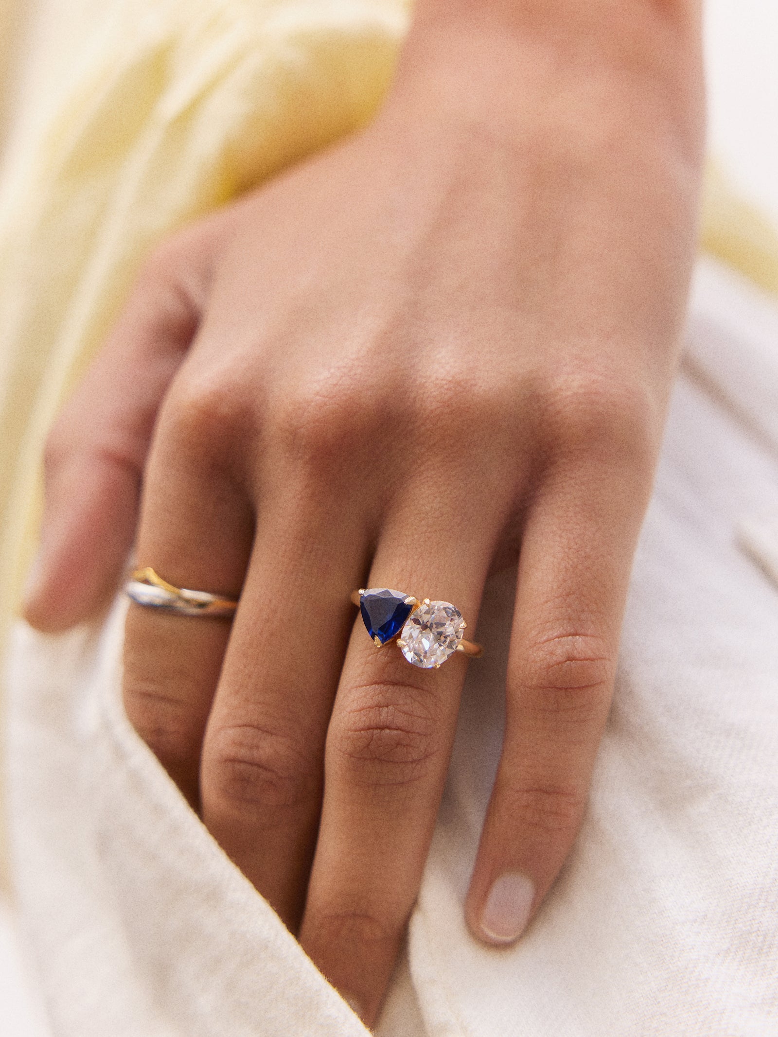 Toi et Moi Custom Birthstone Ring - Gold
