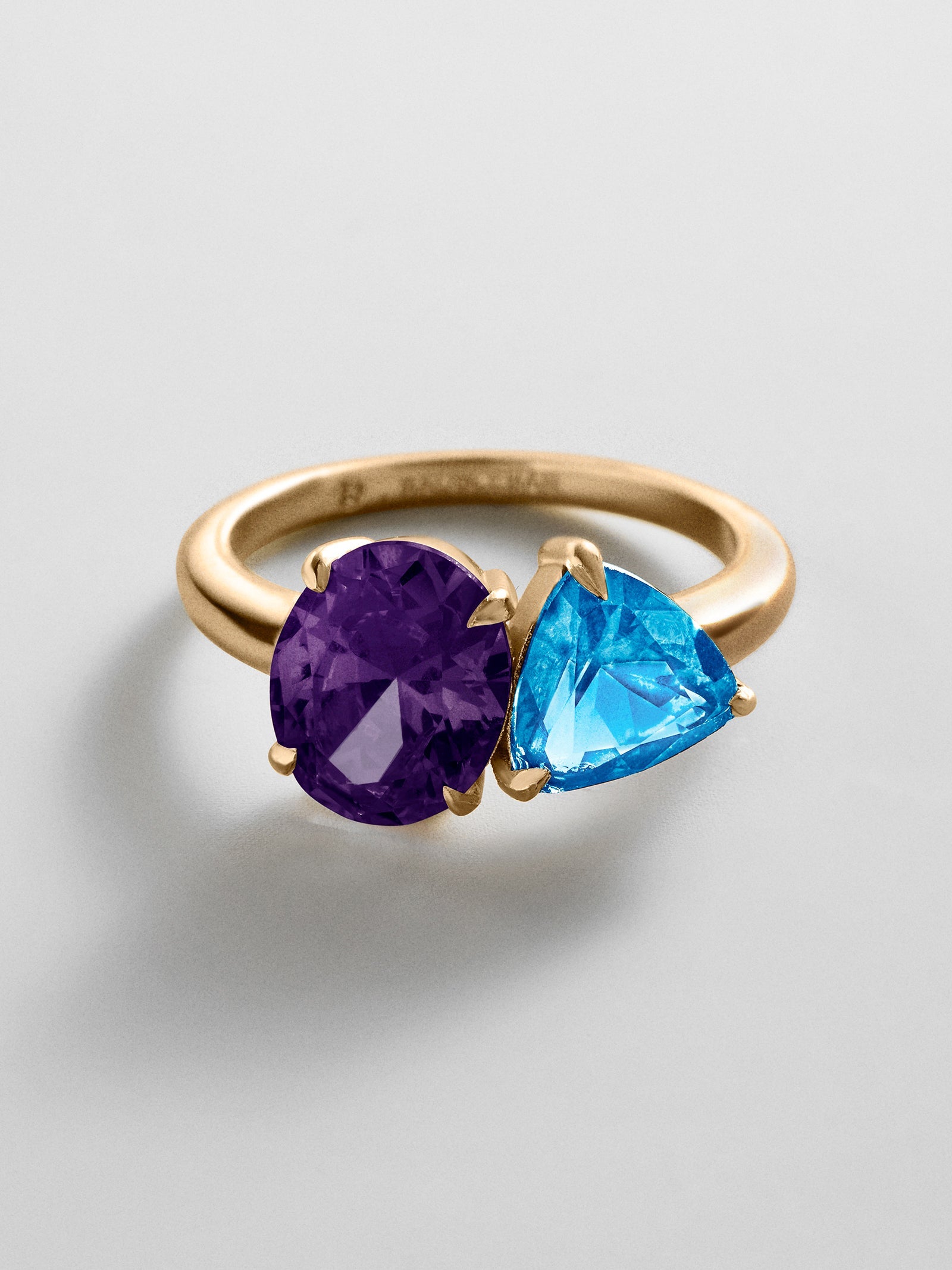 Toi et Moi Custom Birthstone Ring - Gold