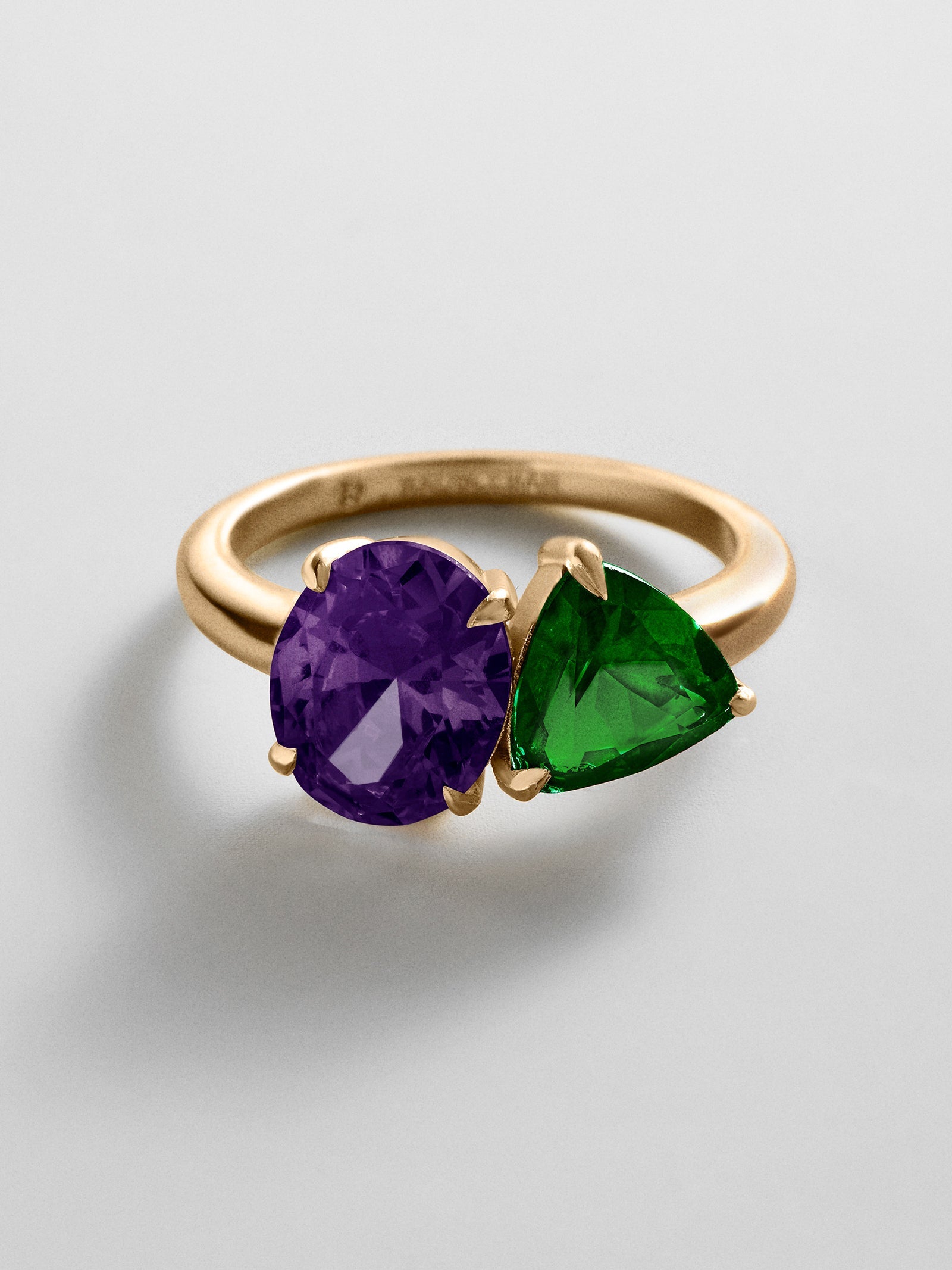 Toi et Moi Custom Birthstone Ring - Gold