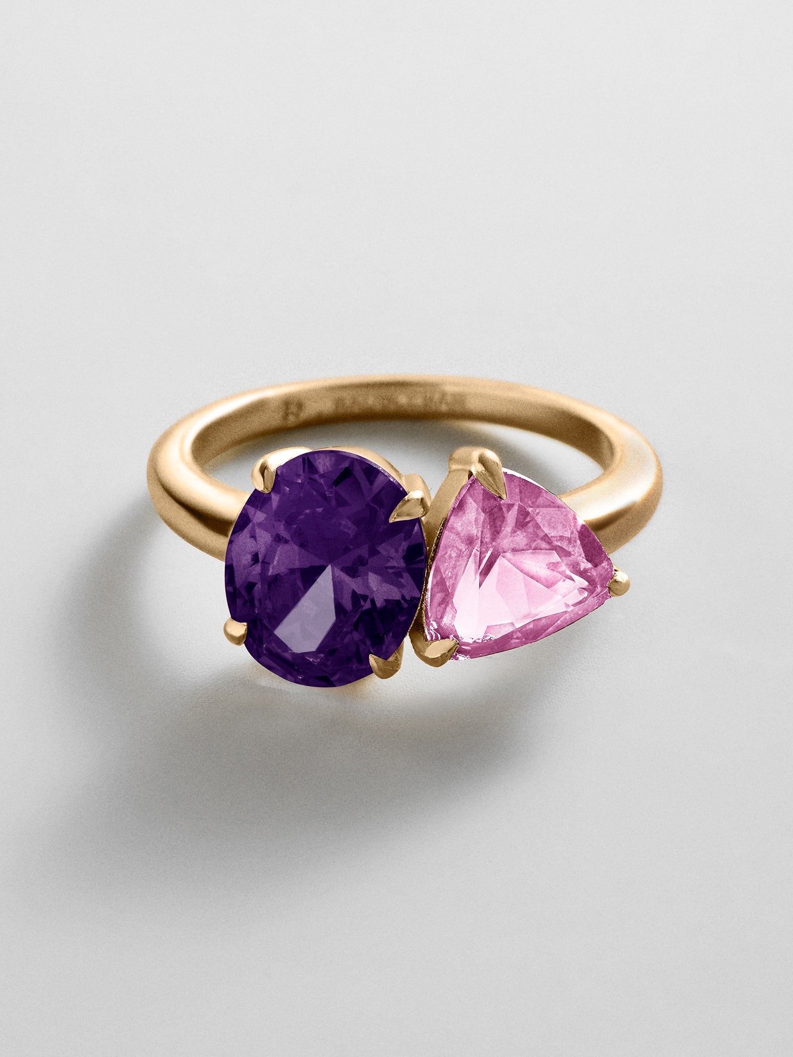 Toi et Moi Custom Birthstone Ring - Gold