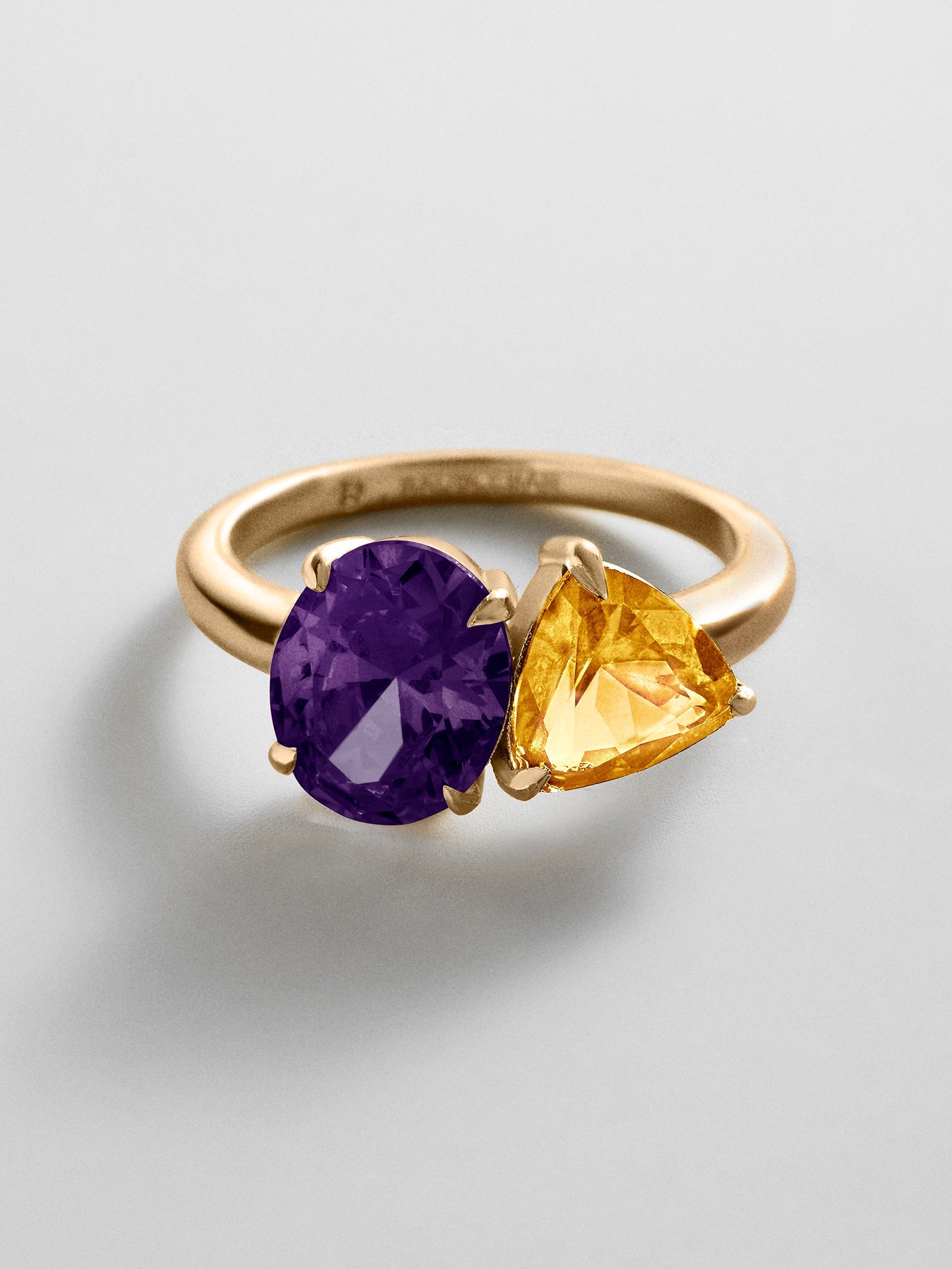 Toi et Moi Custom Birthstone Ring - Gold