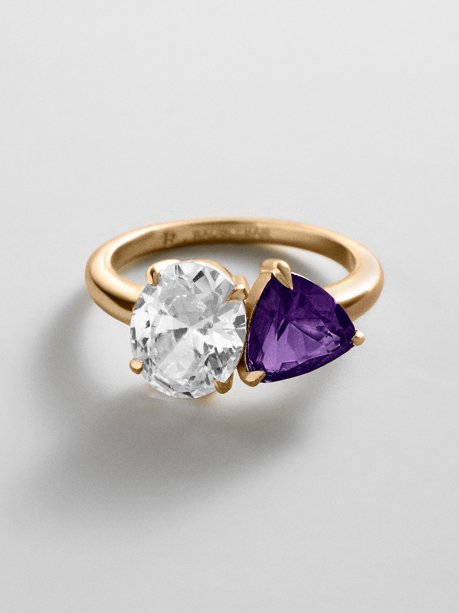 Toi et Moi Custom Birthstone Ring - Gold
