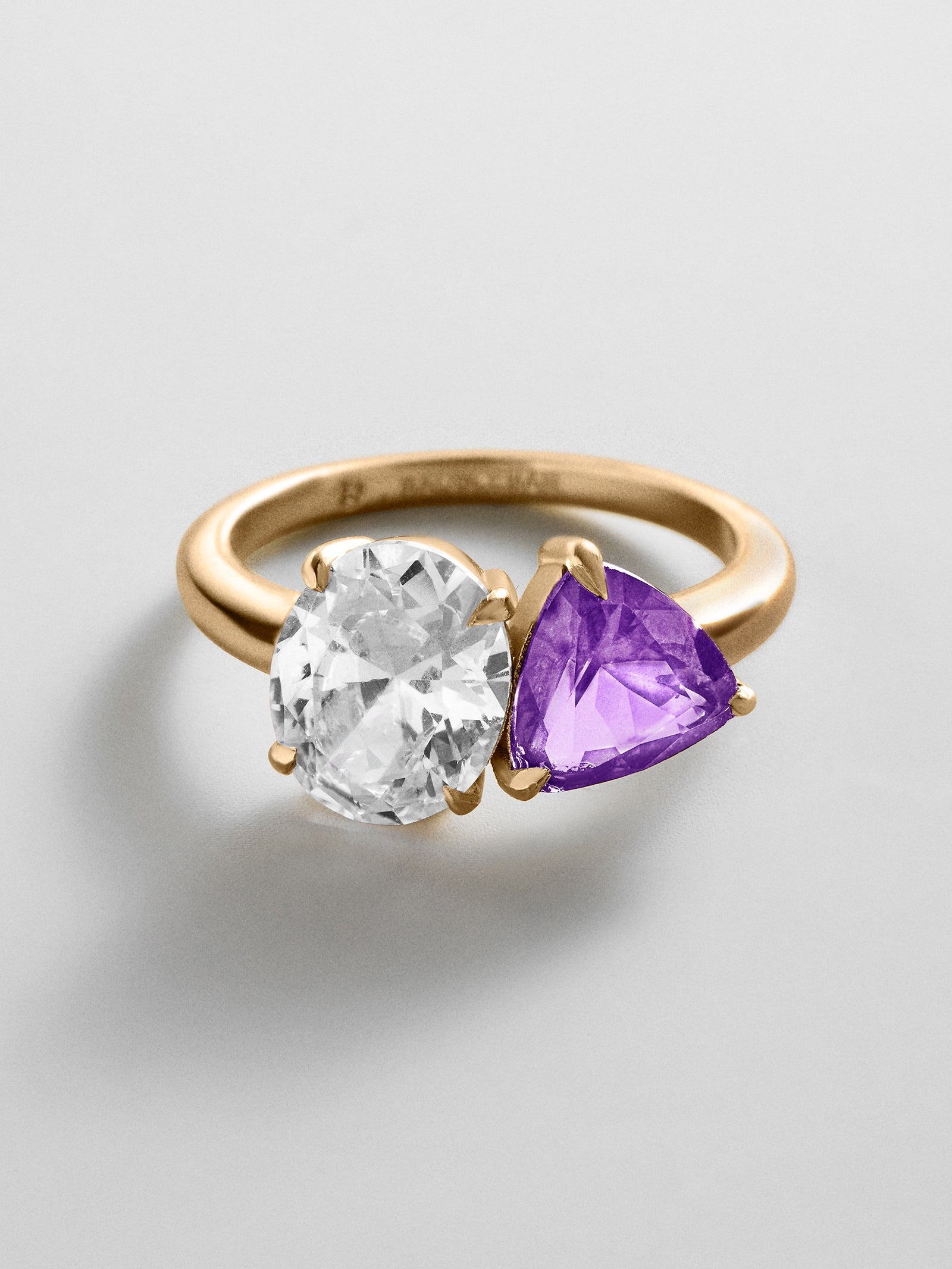 Toi et Moi Custom Birthstone Ring - Gold