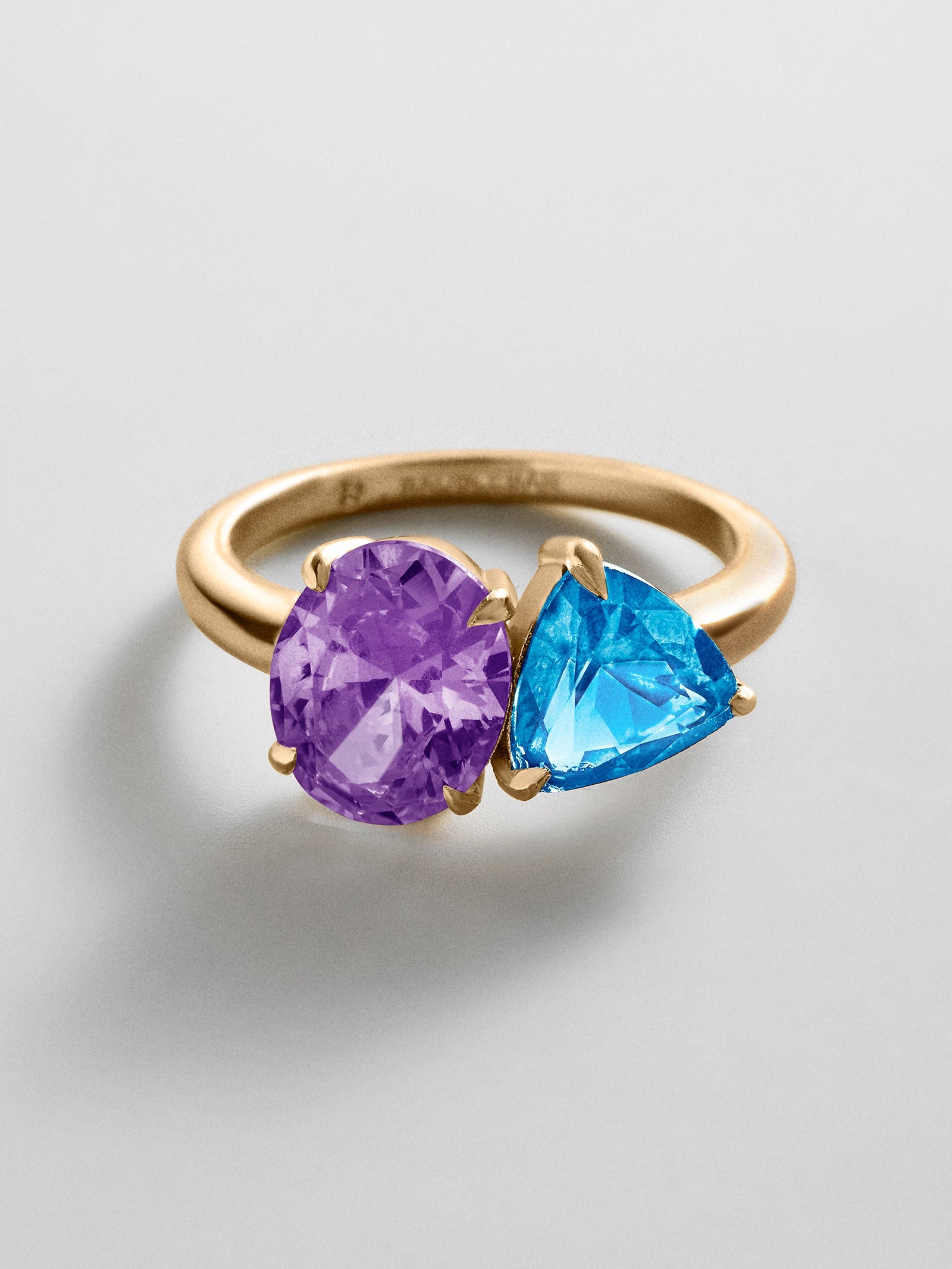 Toi et Moi Custom Birthstone Ring - Gold