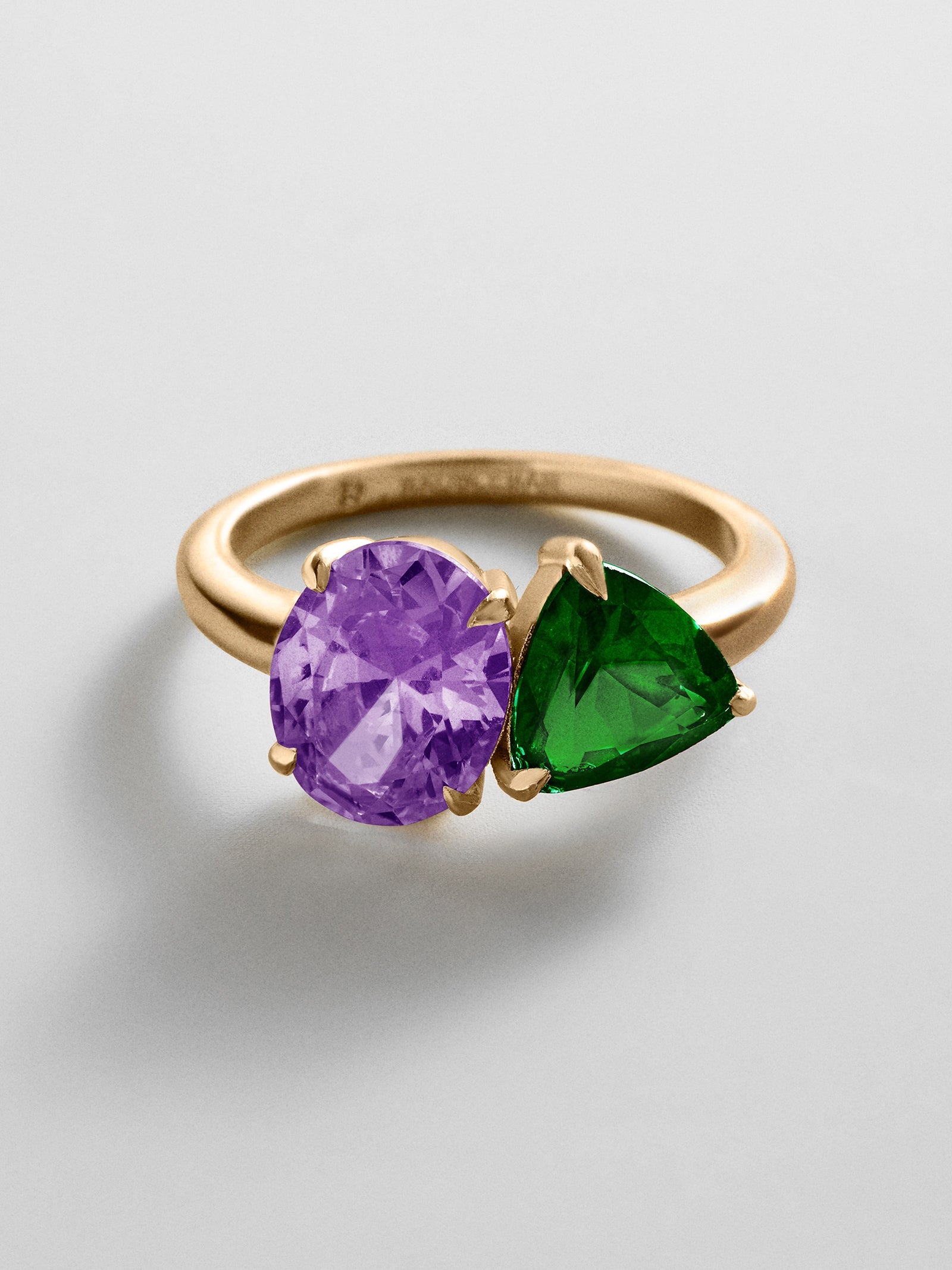 Toi et Moi Custom Birthstone Ring - Gold