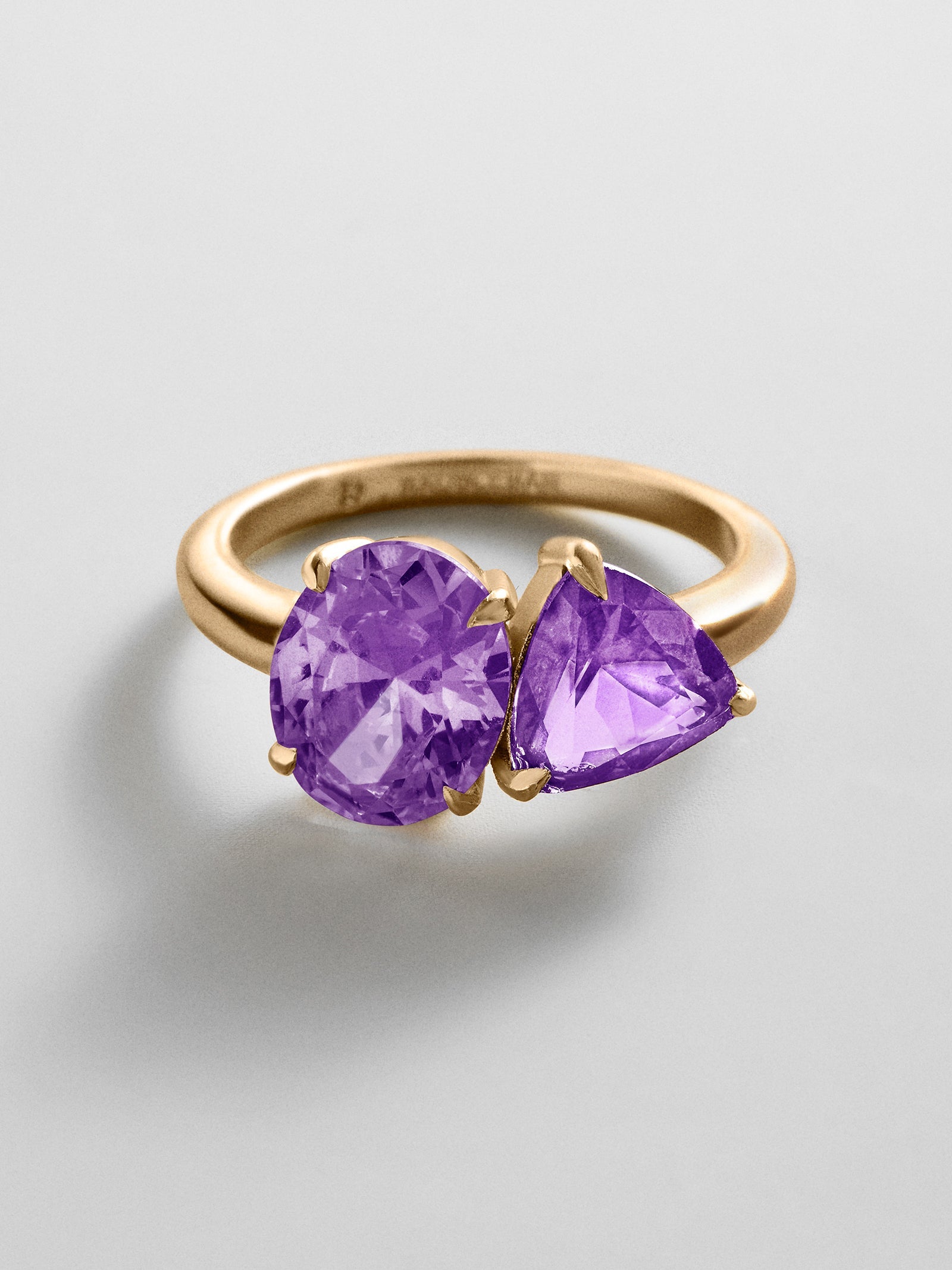 Toi et Moi Custom Birthstone Ring - Gold