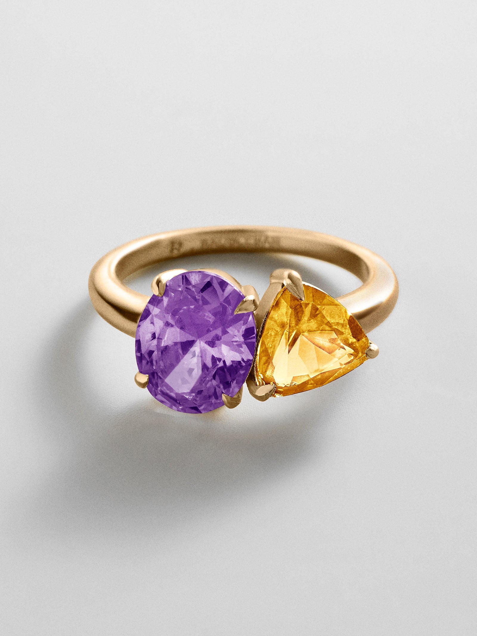 Toi et Moi Custom Birthstone Ring - Gold