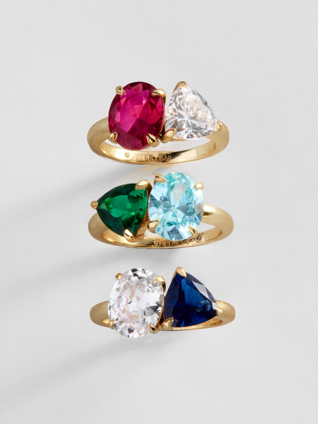 Toi et Moi Custom Birthstone Ring - Gold