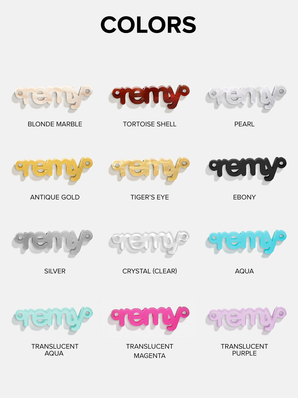Acrylic Custom Nameplate Necklace - Gold