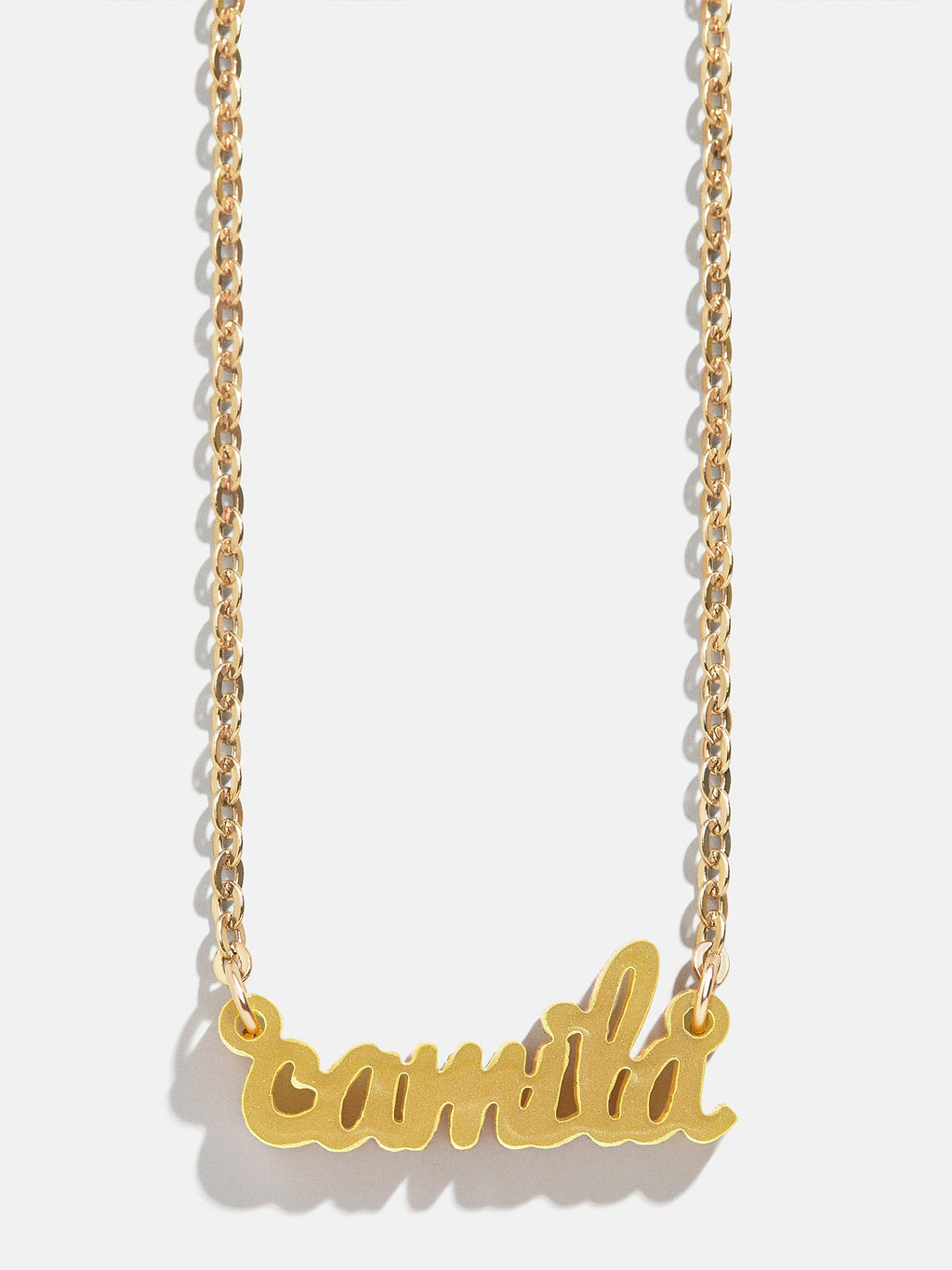Acrylic Custom Nameplate Necklace - Gold