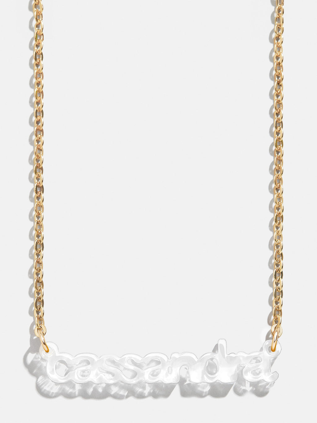 Acrylic Custom Nameplate Necklace - Gold