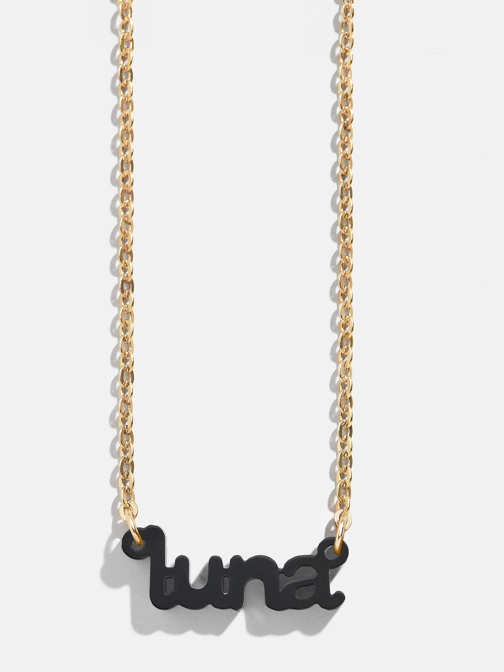 Acrylic Custom Nameplate Necklace - Gold