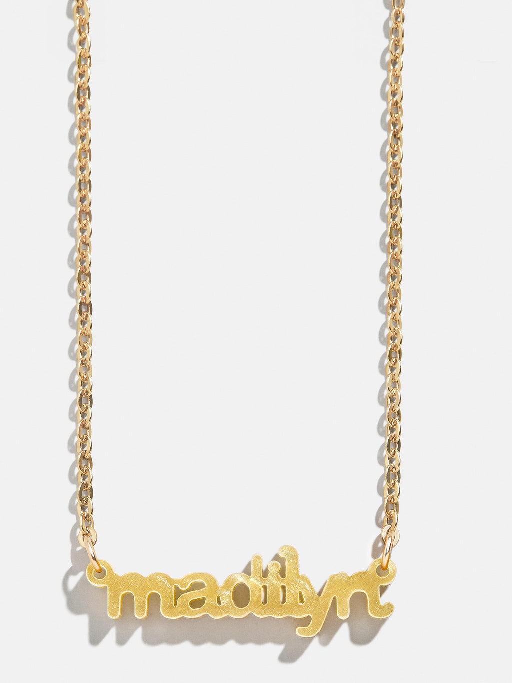 Acrylic Custom Nameplate Necklace - Gold