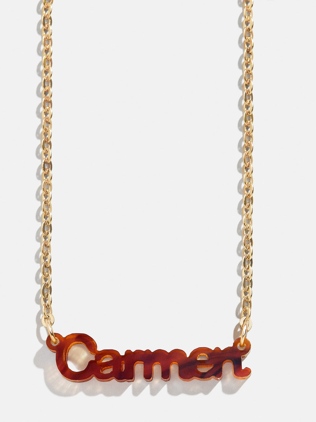 Acrylic Custom Nameplate Necklace - Gold
