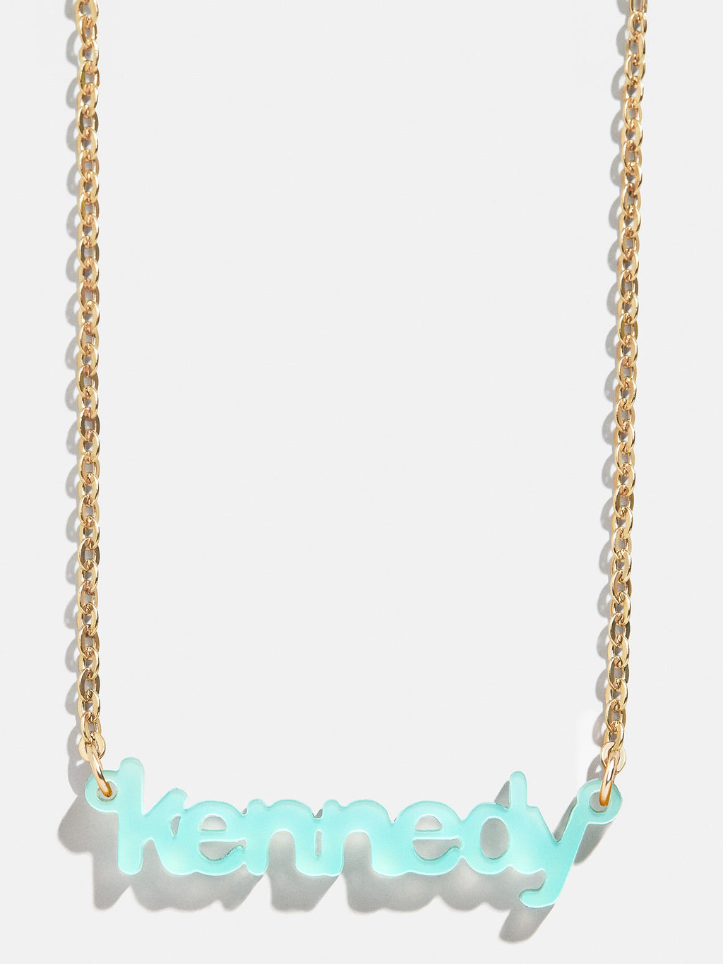 Acrylic Custom Nameplate Necklace - Gold