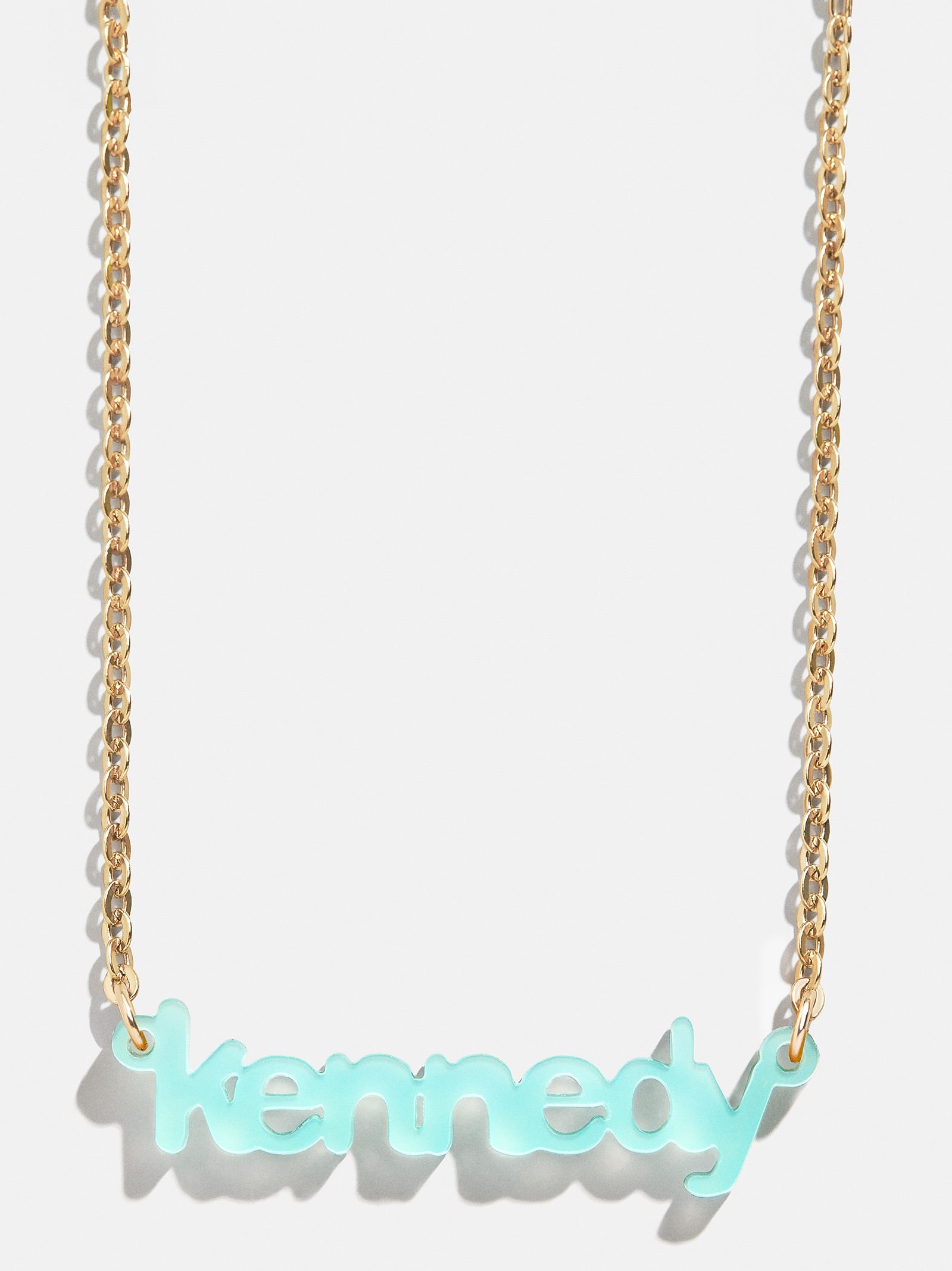 Acrylic Custom Nameplate Necklace - Gold