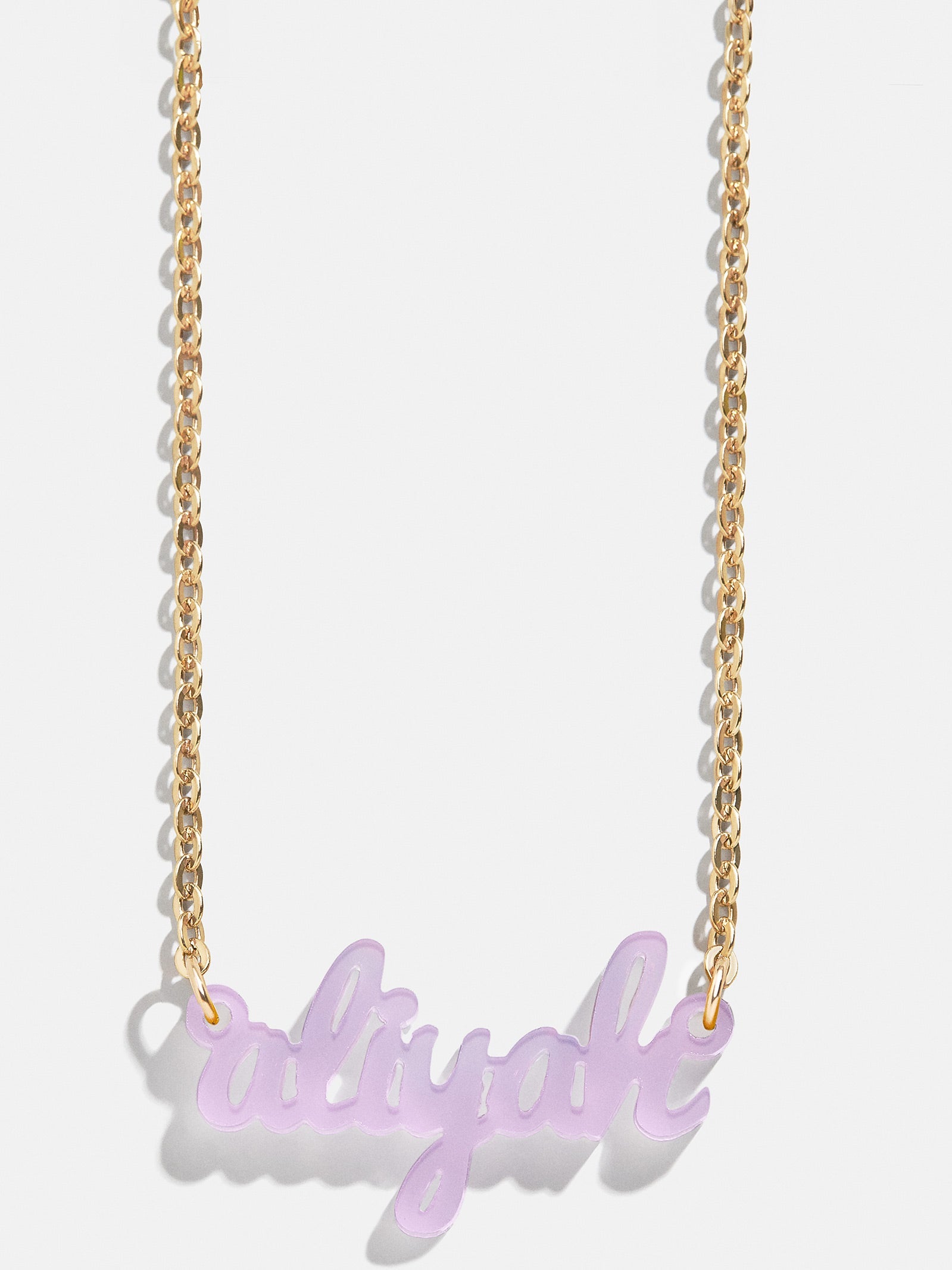 Acrylic Custom Nameplate Necklace - Gold