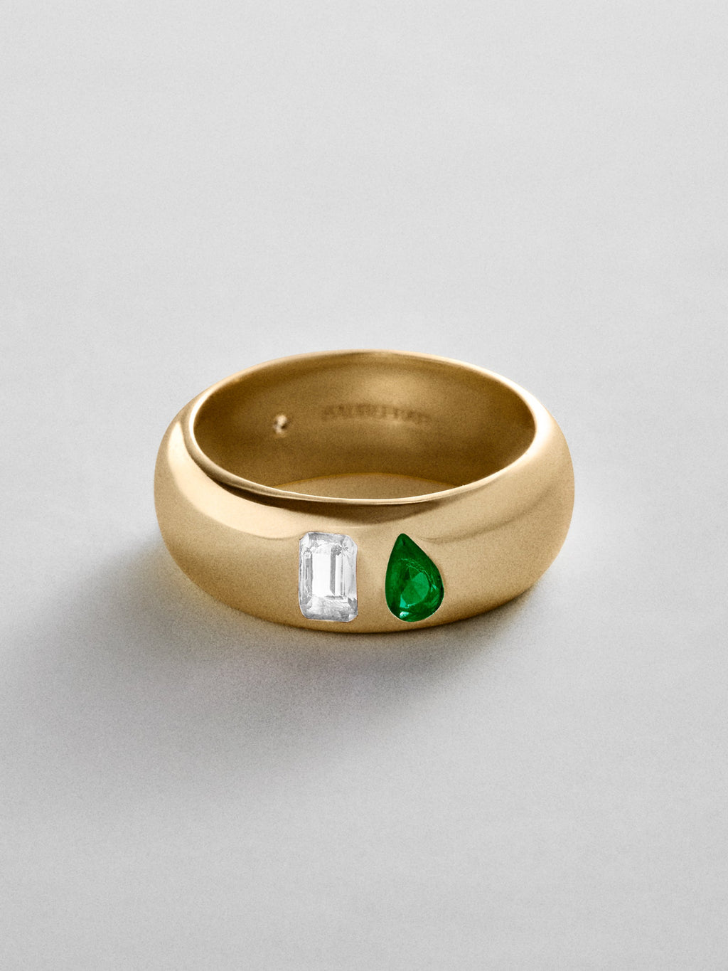 Multi-Stone Puffy Custom Birthstone Ring - Gold