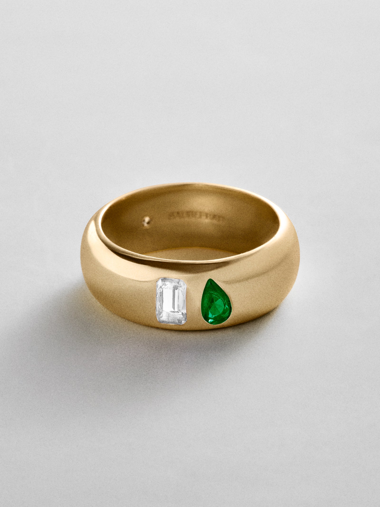 Multi-Stone Puffy Custom Birthstone Ring - Gold