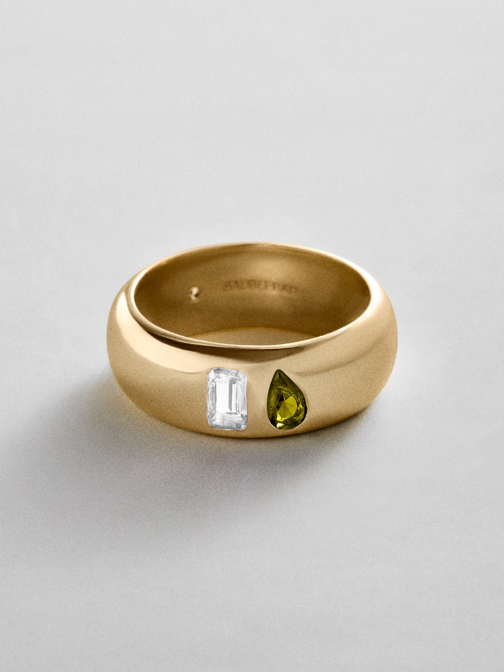 Multi-Stone Puffy Custom Birthstone Ring - Gold