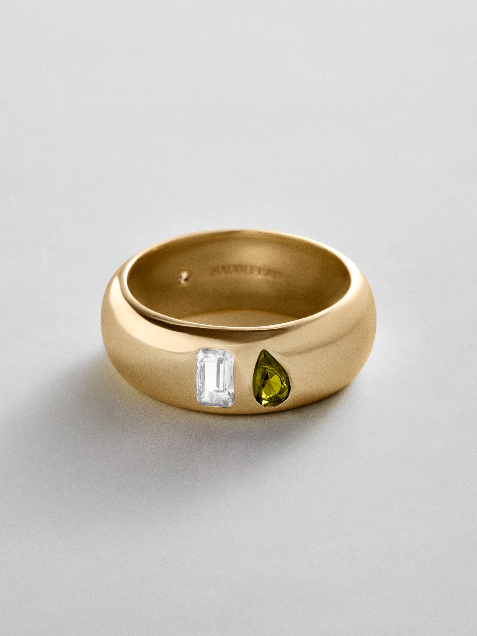 Multi-Stone Puffy Custom Birthstone Ring - Gold