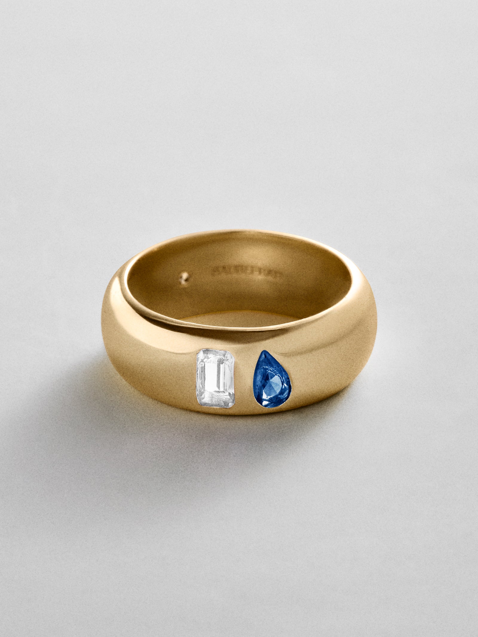Multi-Stone Puffy Custom Birthstone Ring - Gold