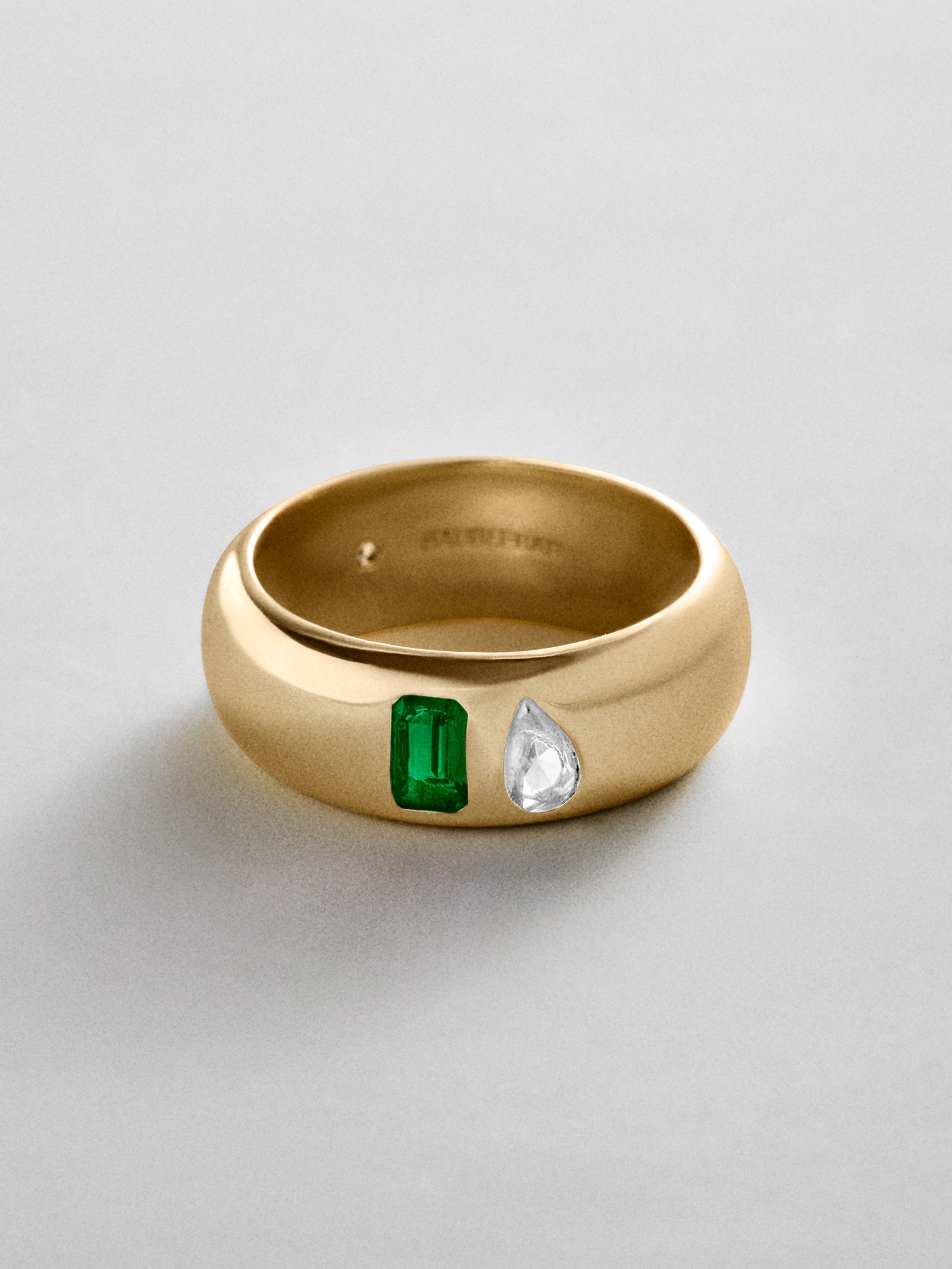 Multi-Stone Puffy Custom Birthstone Ring - Gold
