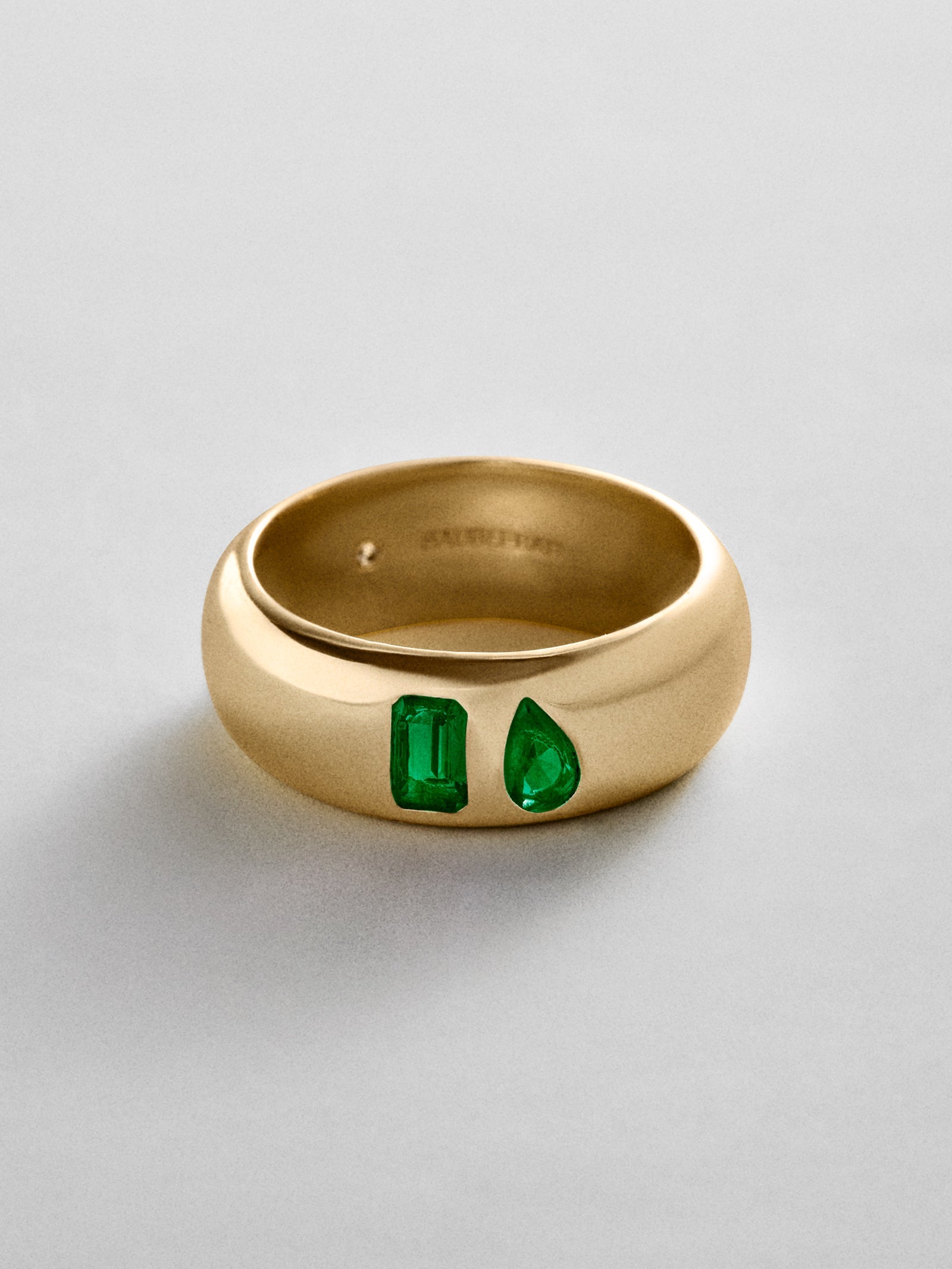 Multi-Stone Puffy Custom Birthstone Ring - Gold