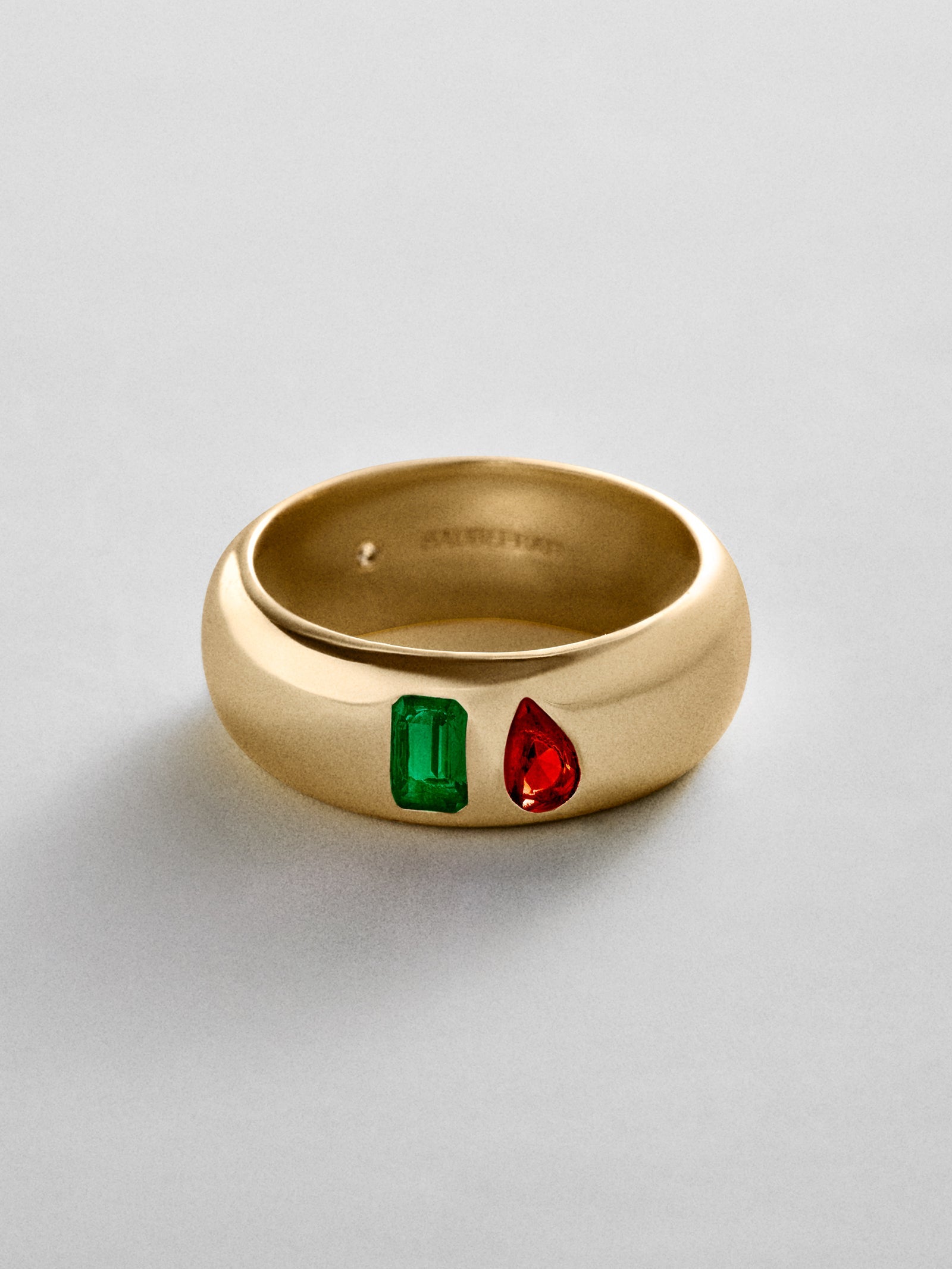 Multi-Stone Puffy Custom Birthstone Ring - Gold