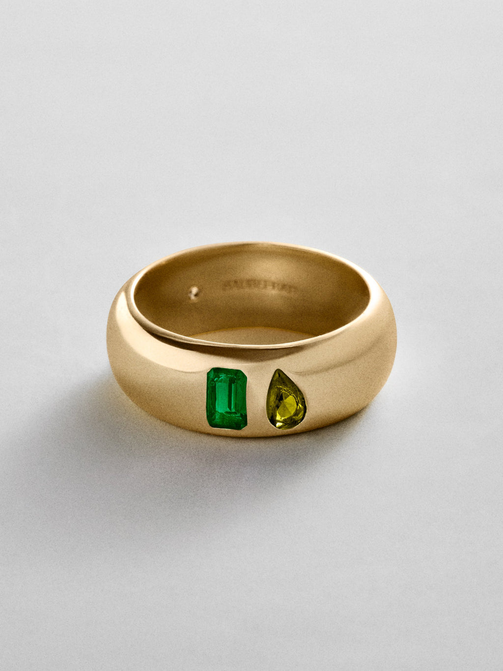 Multi-Stone Puffy Custom Birthstone Ring - Gold