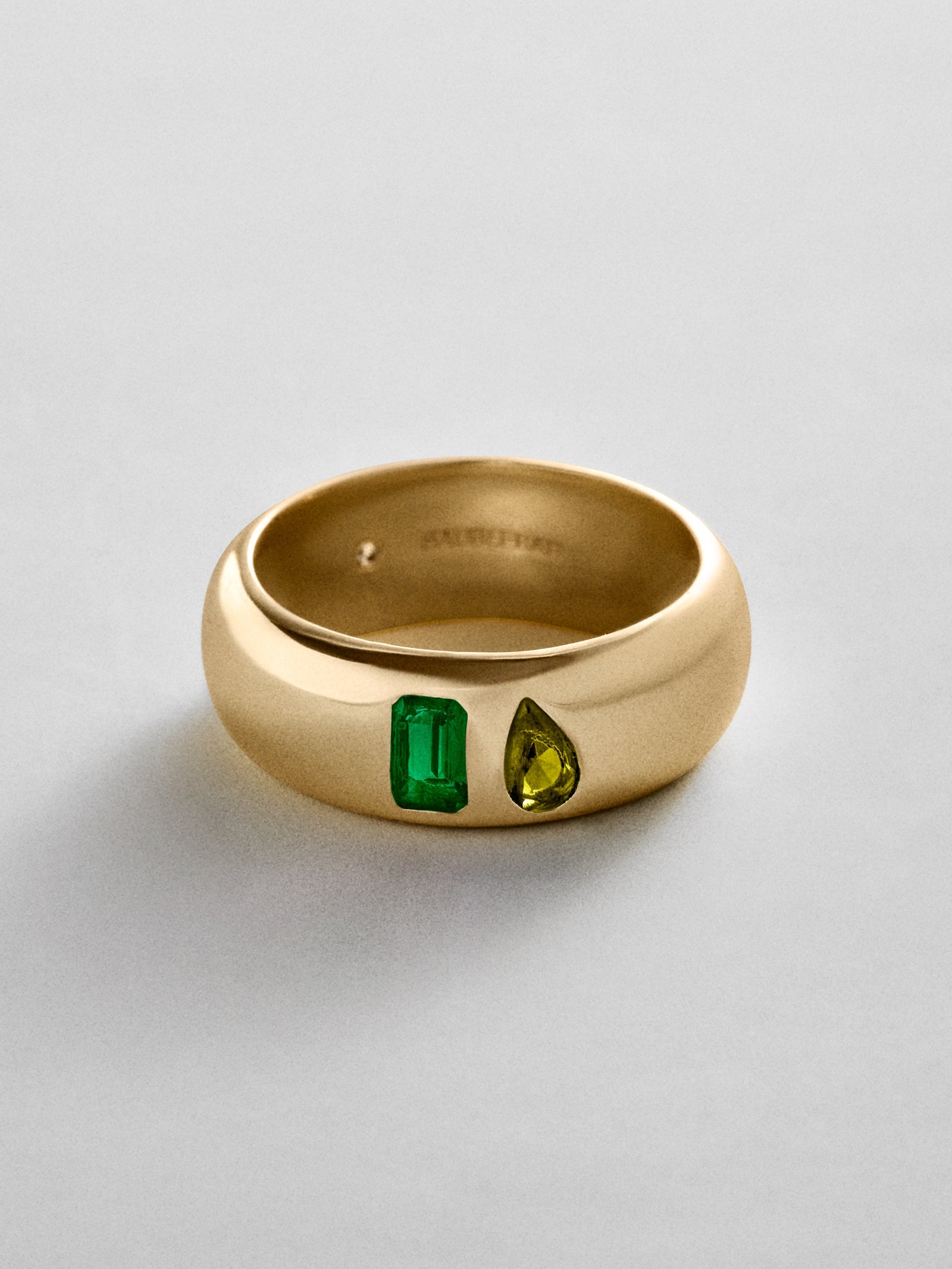 Multi-Stone Puffy Custom Birthstone Ring - Gold