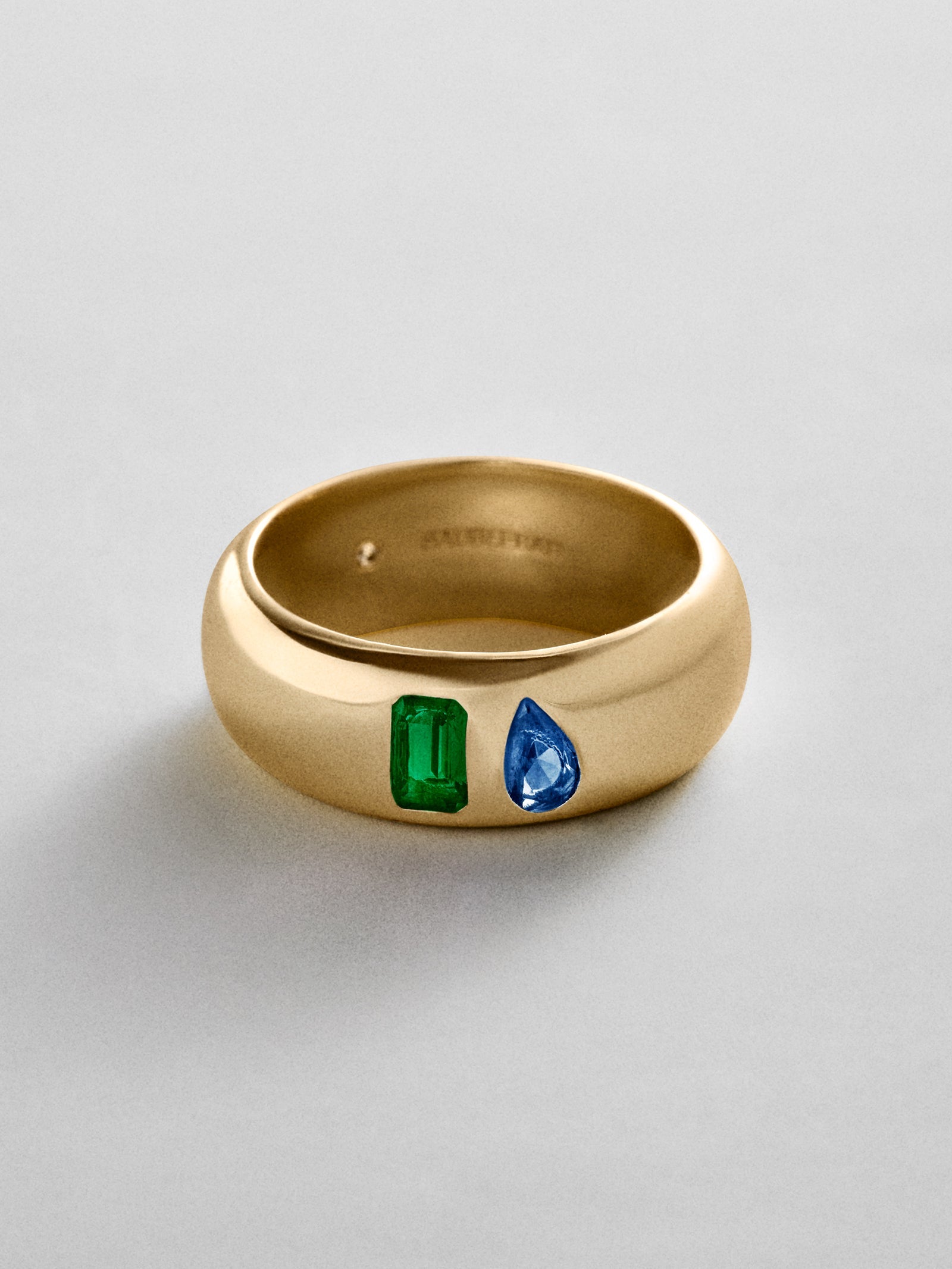 Multi-Stone Puffy Custom Birthstone Ring - Gold
