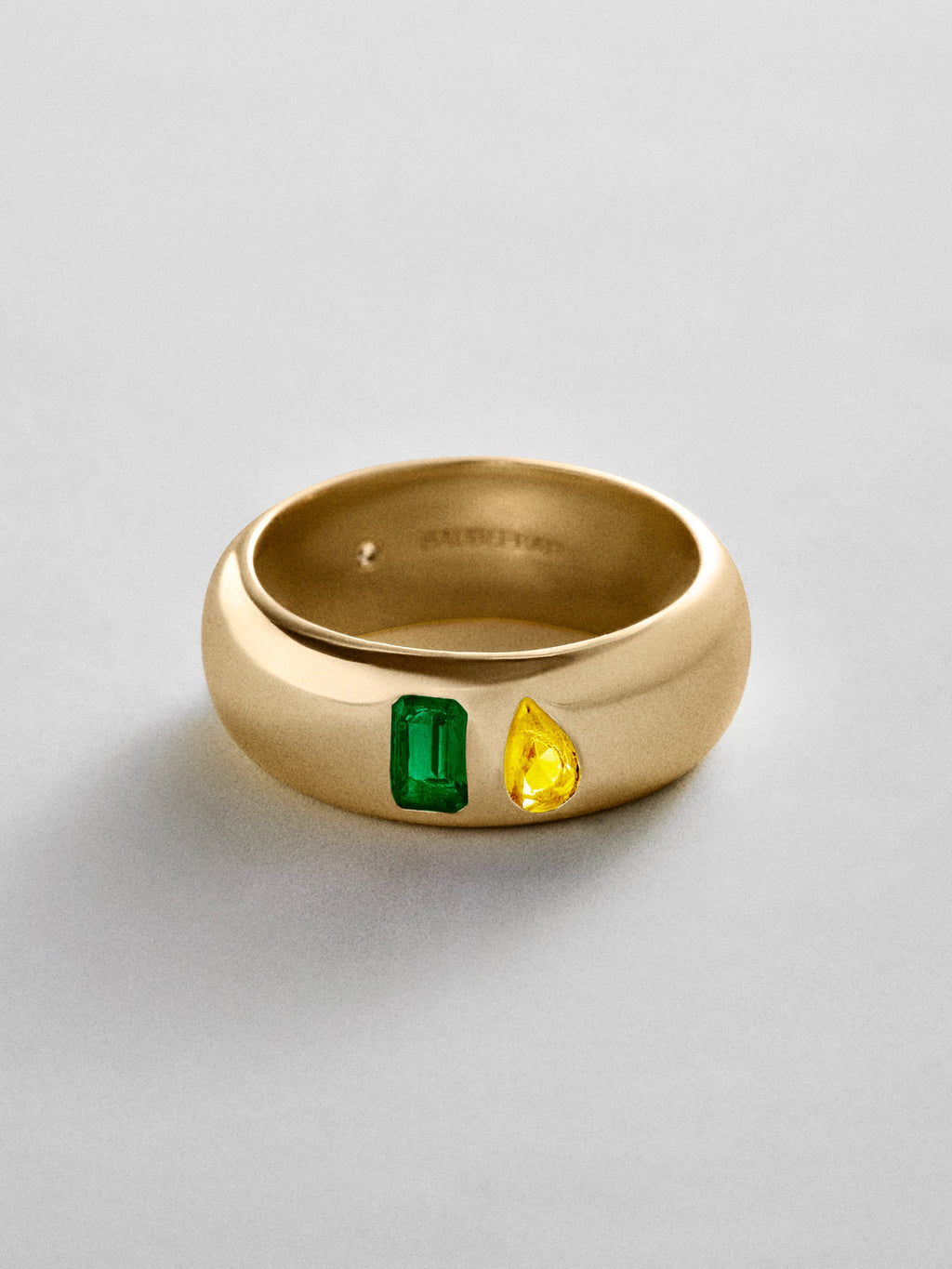 Multi-Stone Puffy Custom Birthstone Ring - Gold