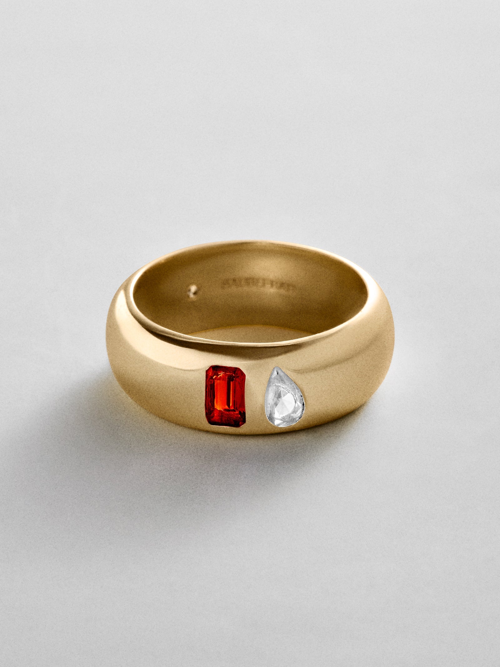 Multi-Stone Puffy Custom Birthstone Ring - Gold