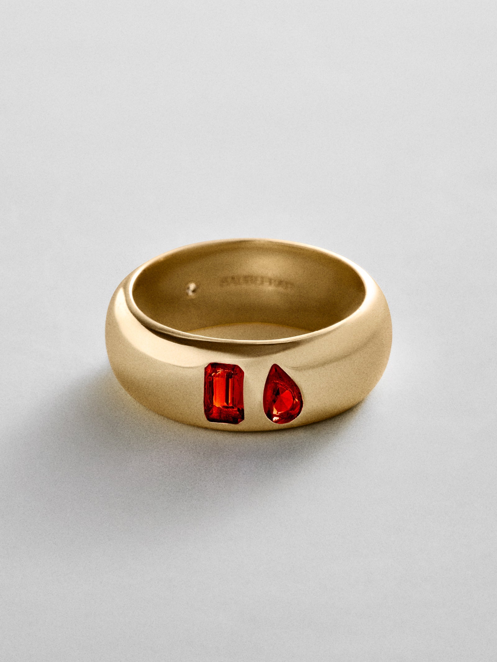 Multi-Stone Puffy Custom Birthstone Ring - Gold