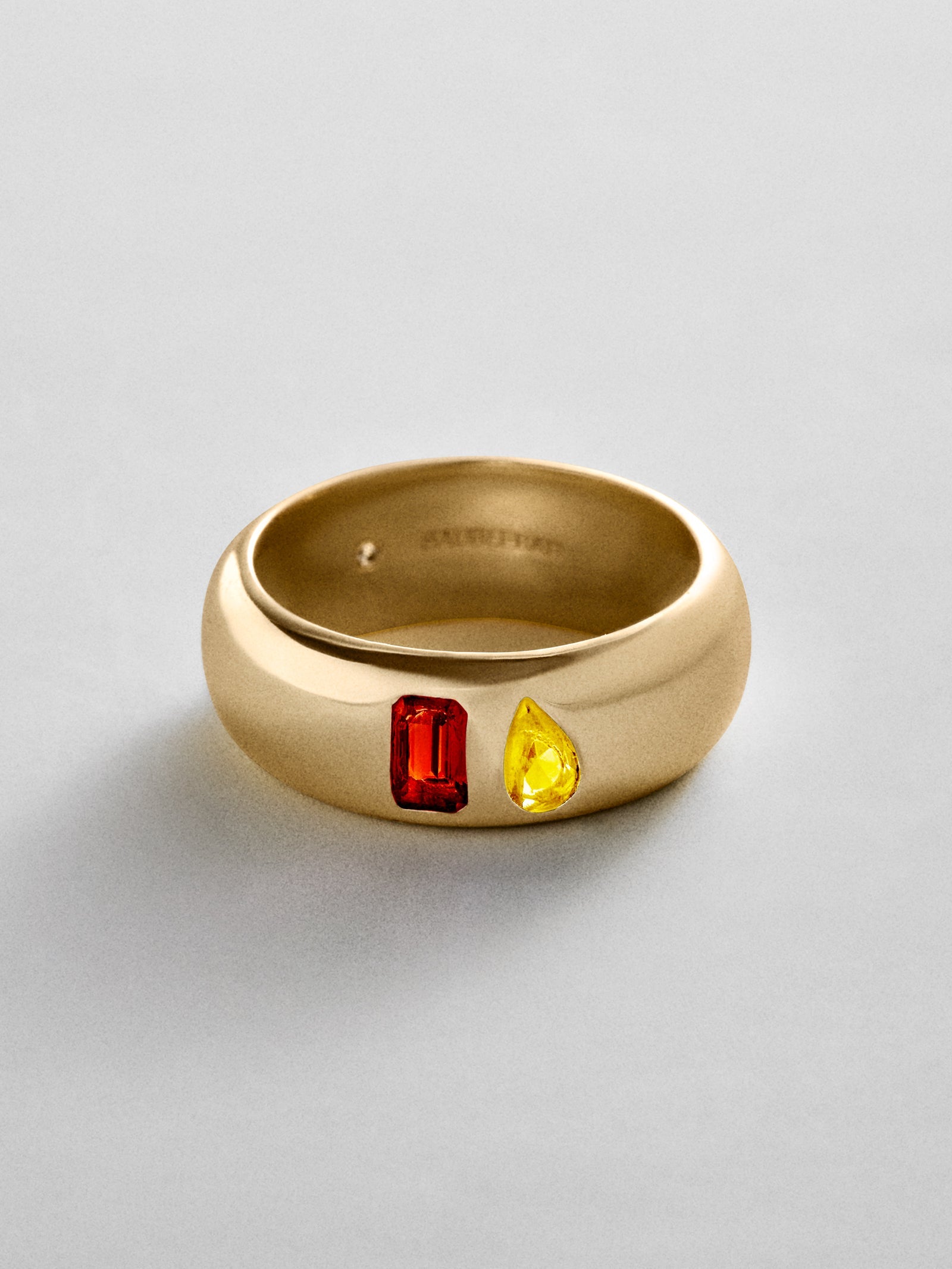 Multi-Stone Puffy Custom Birthstone Ring - Gold