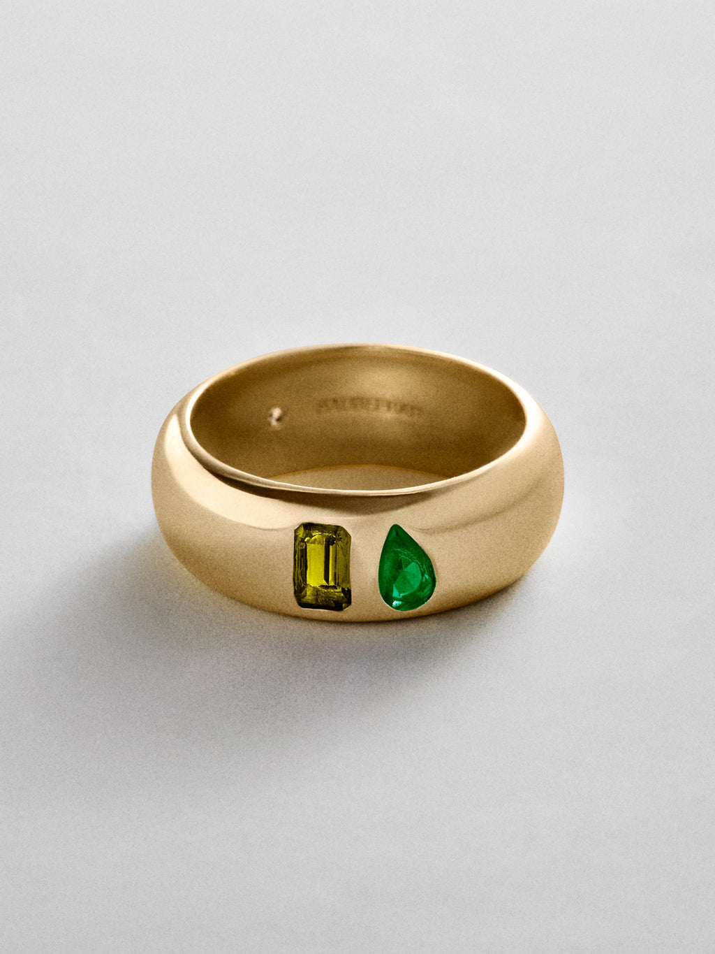 Multi-Stone Puffy Custom Birthstone Ring - Gold
