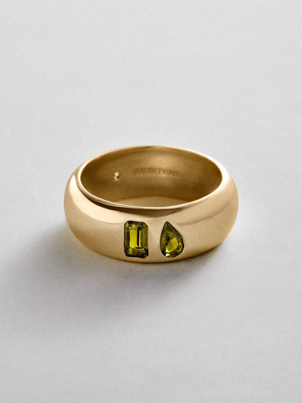 Multi-Stone Puffy Custom Birthstone Ring - Gold